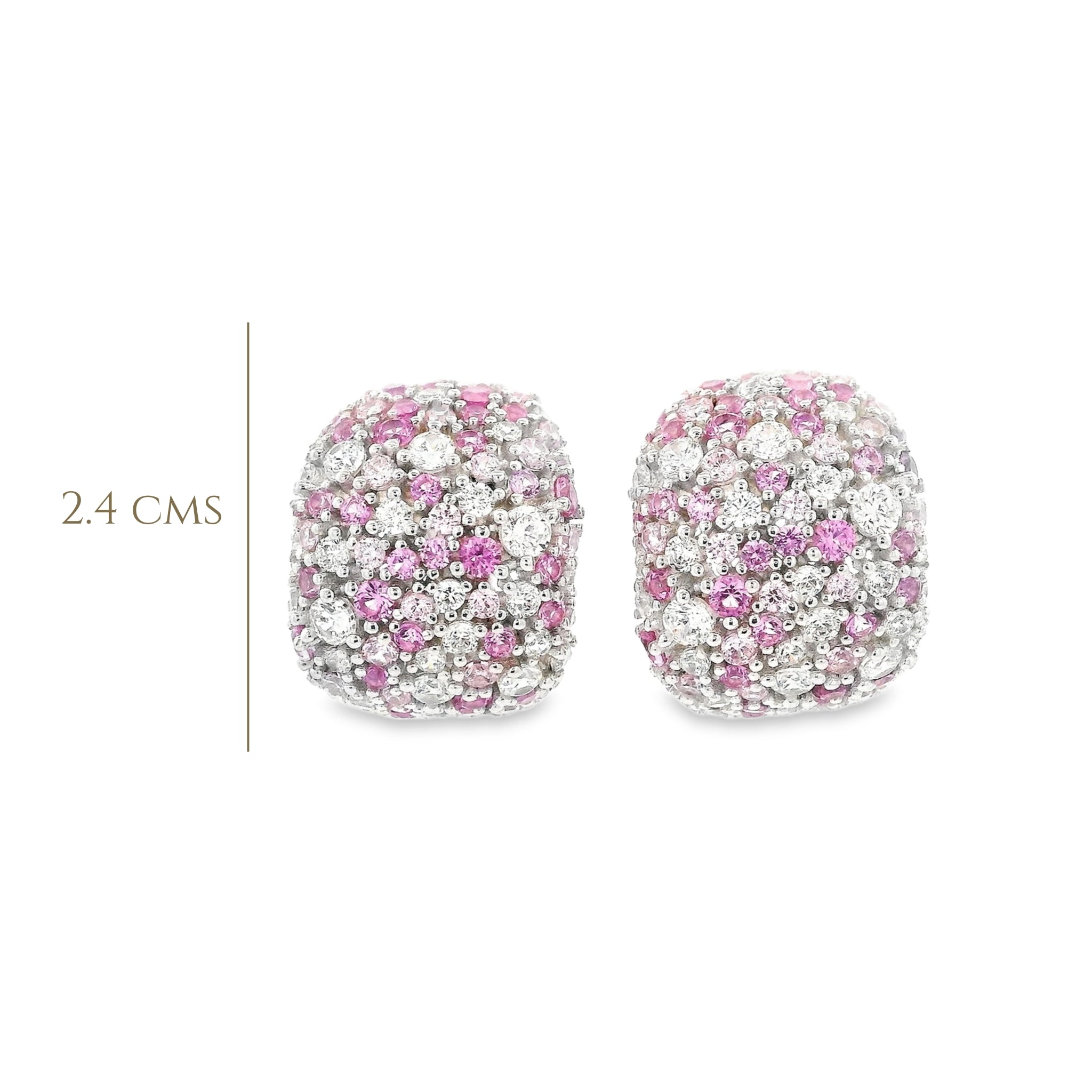 Aretes Pavé en Plata 925 con Circonias
