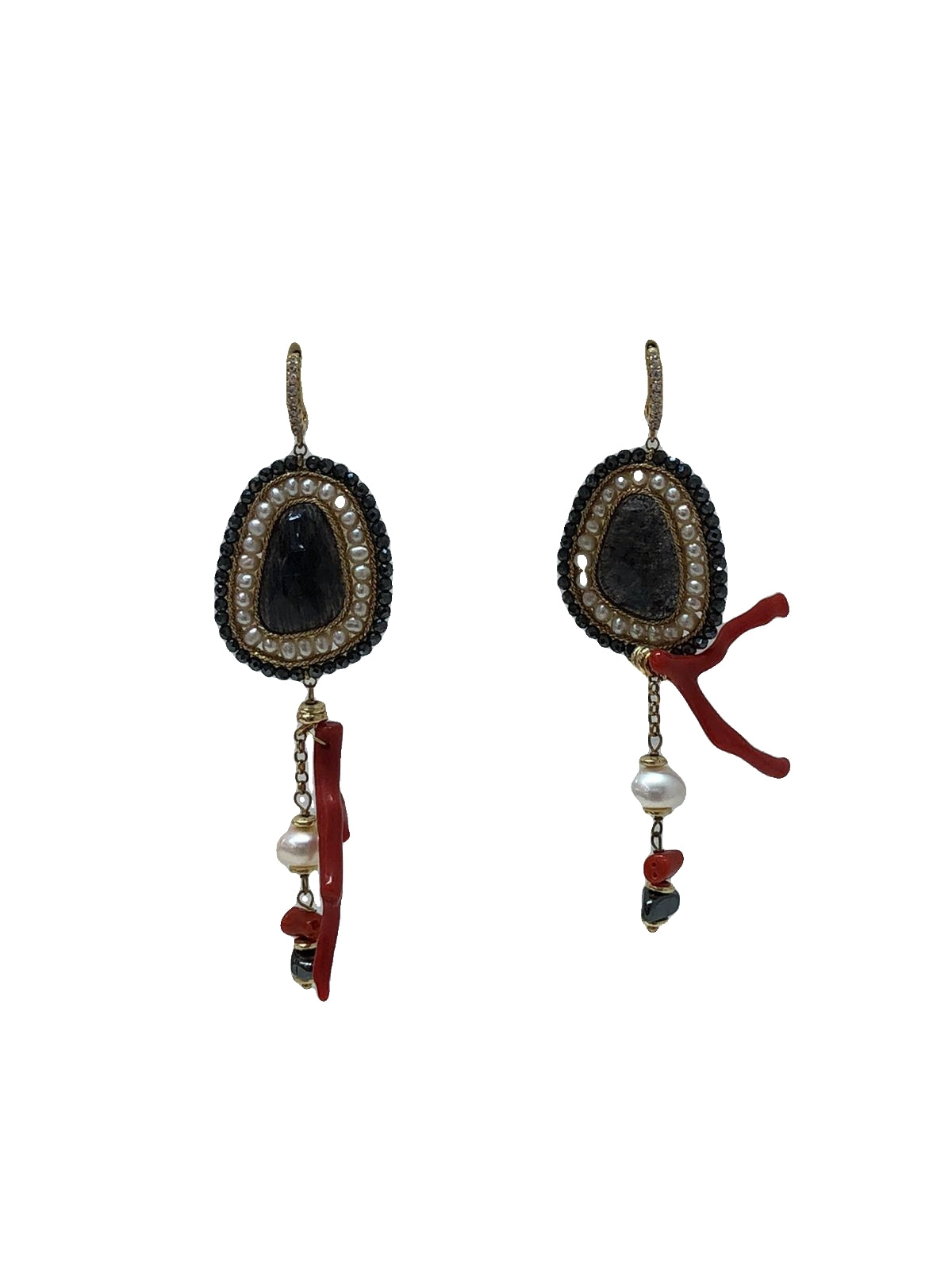 Aretes de Plata 925 Bañados en Oro con Perlas