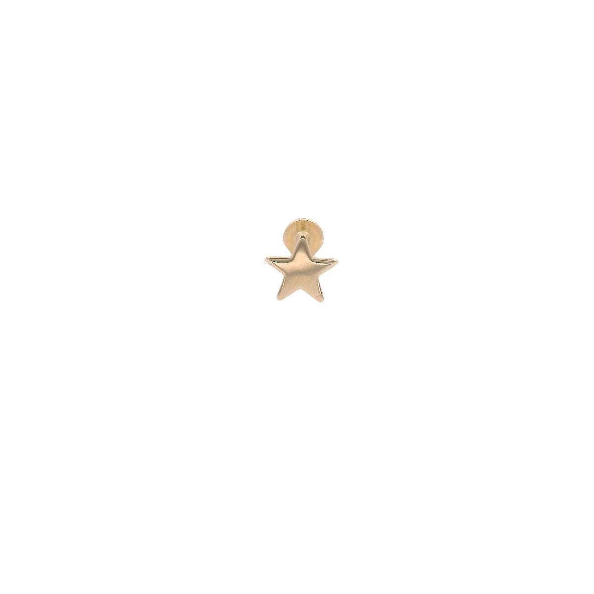 14KY FLATBACK SMALL STAR PIERCING