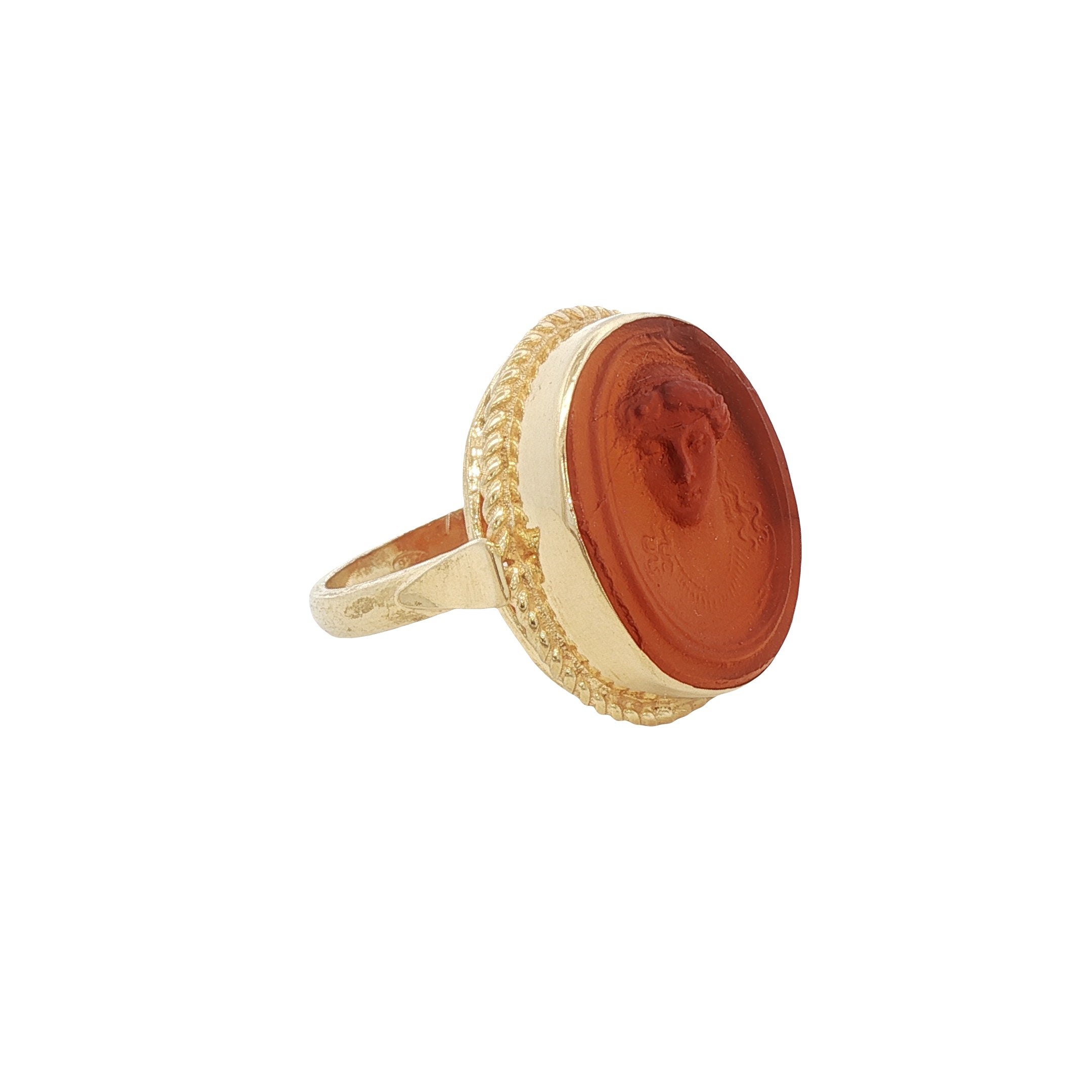 925YG PERFIL AMBAR RING T7