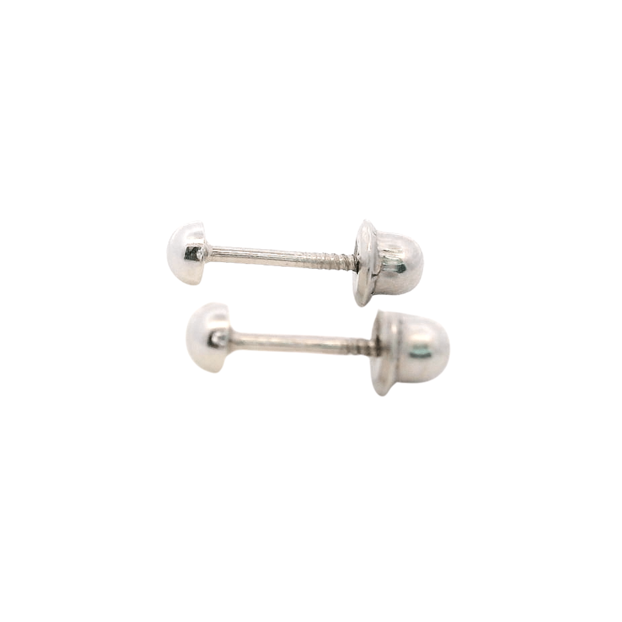 14KW DOME CIRCLE SMOOTH 3MM EARRINGS - C'SANTOS