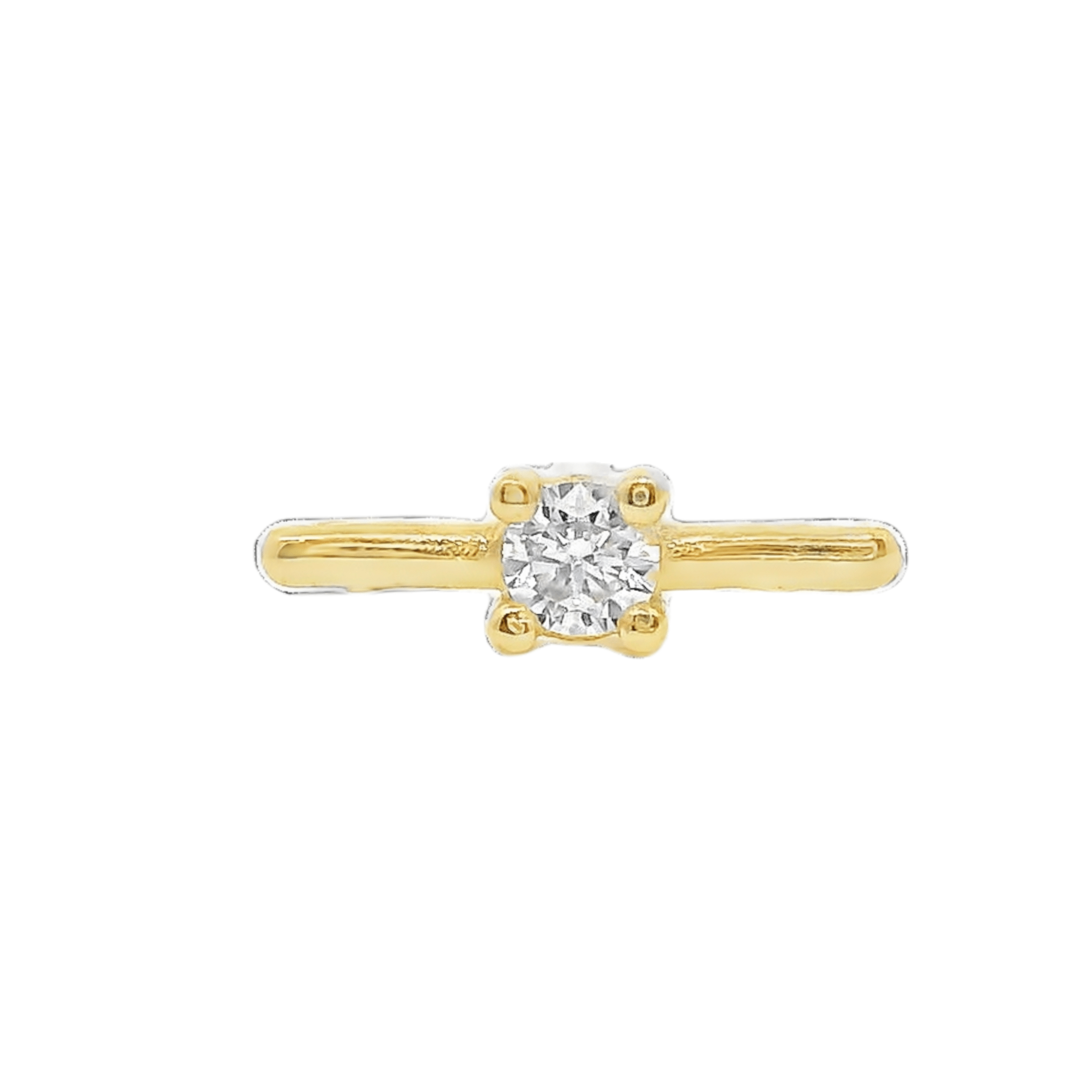 14KY BAR WITH STONE IN THE CENTER PIERCING - C'SANTOS