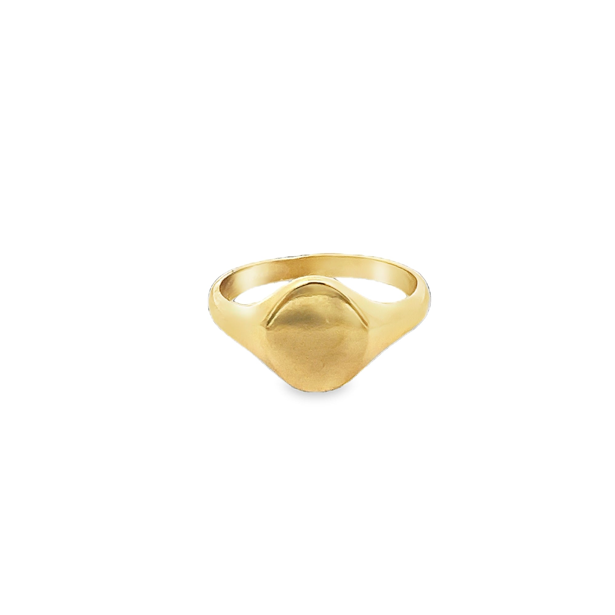 14KY BOLD ROUND SIGNET RING T7 - C'SANTOS