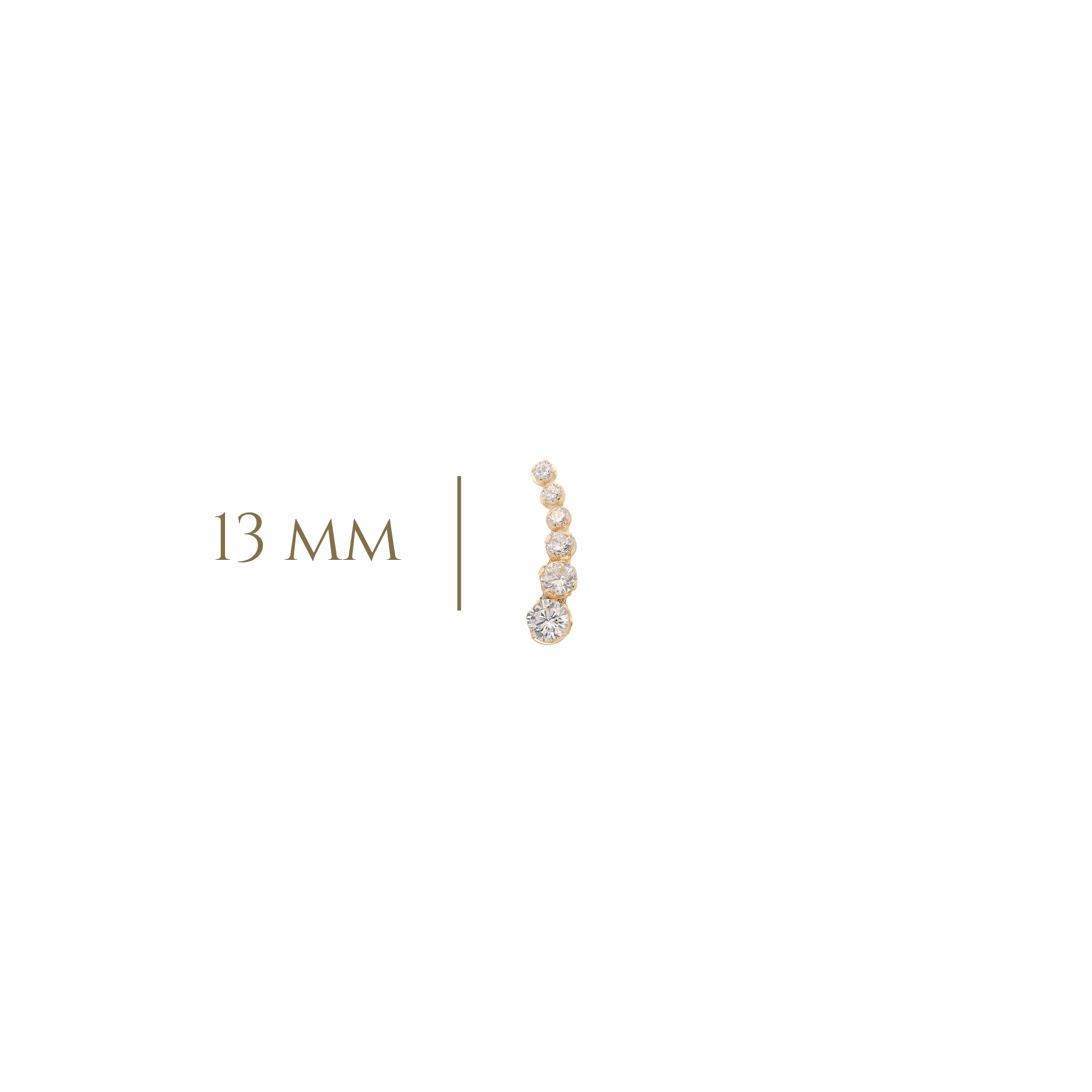 14KY CURV UPWARD PIERCING - C'SANTOS