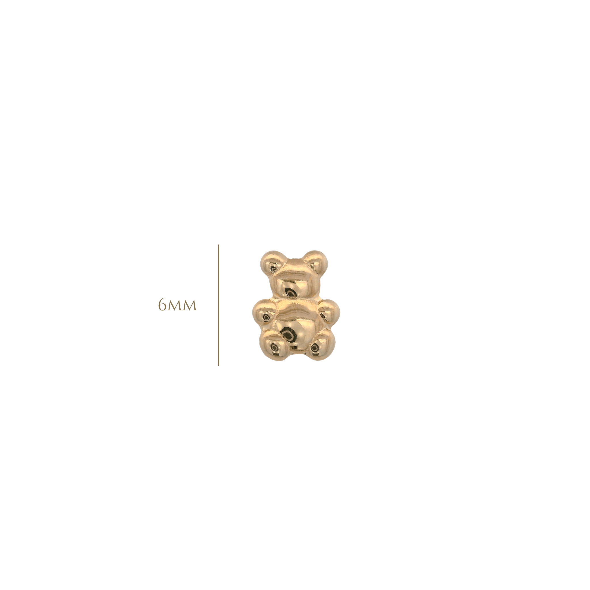 14KY FLATBACK BEAR PIERCING - C'SANTOS