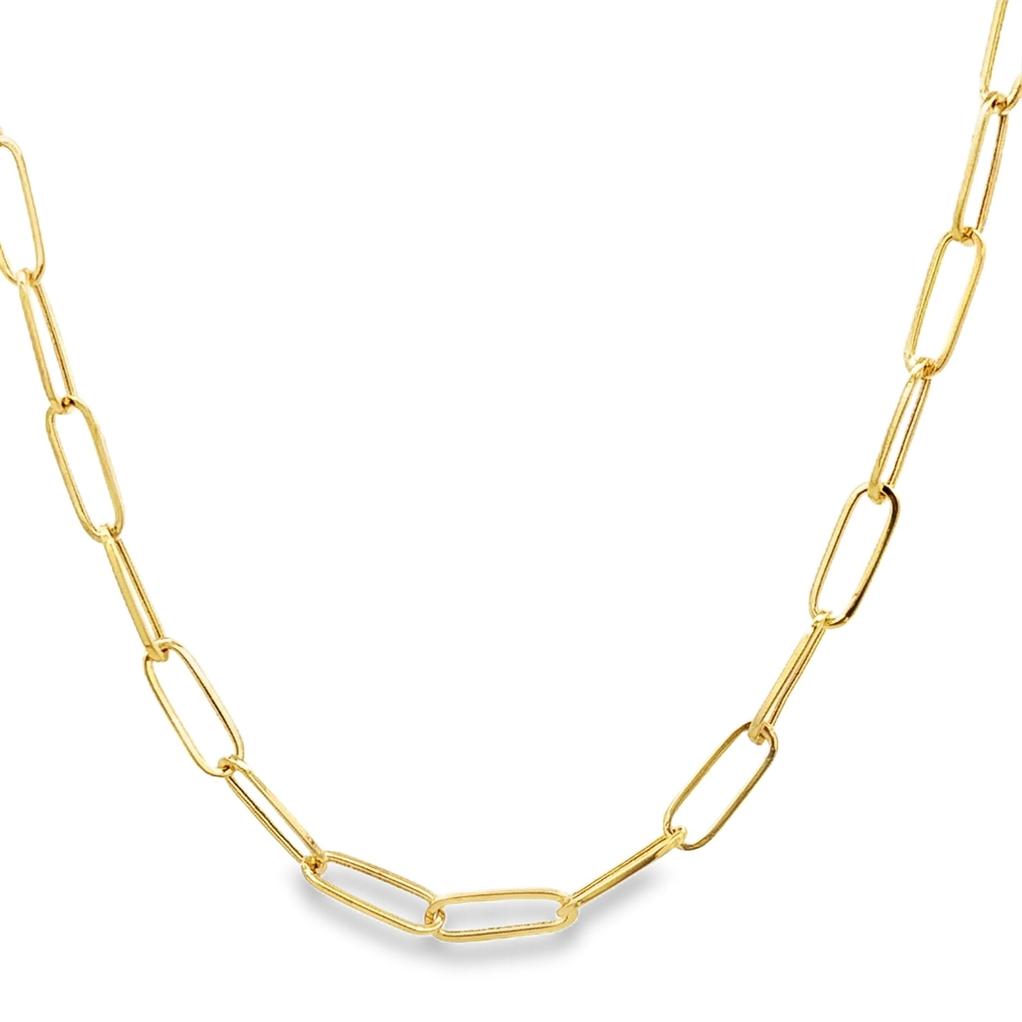 14KY MEDIUM PAPER CLIP 18 INCH CHAIN - C'SANTOS