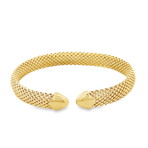14KY MESH PUNTA END BANGLE - C'SANTOS