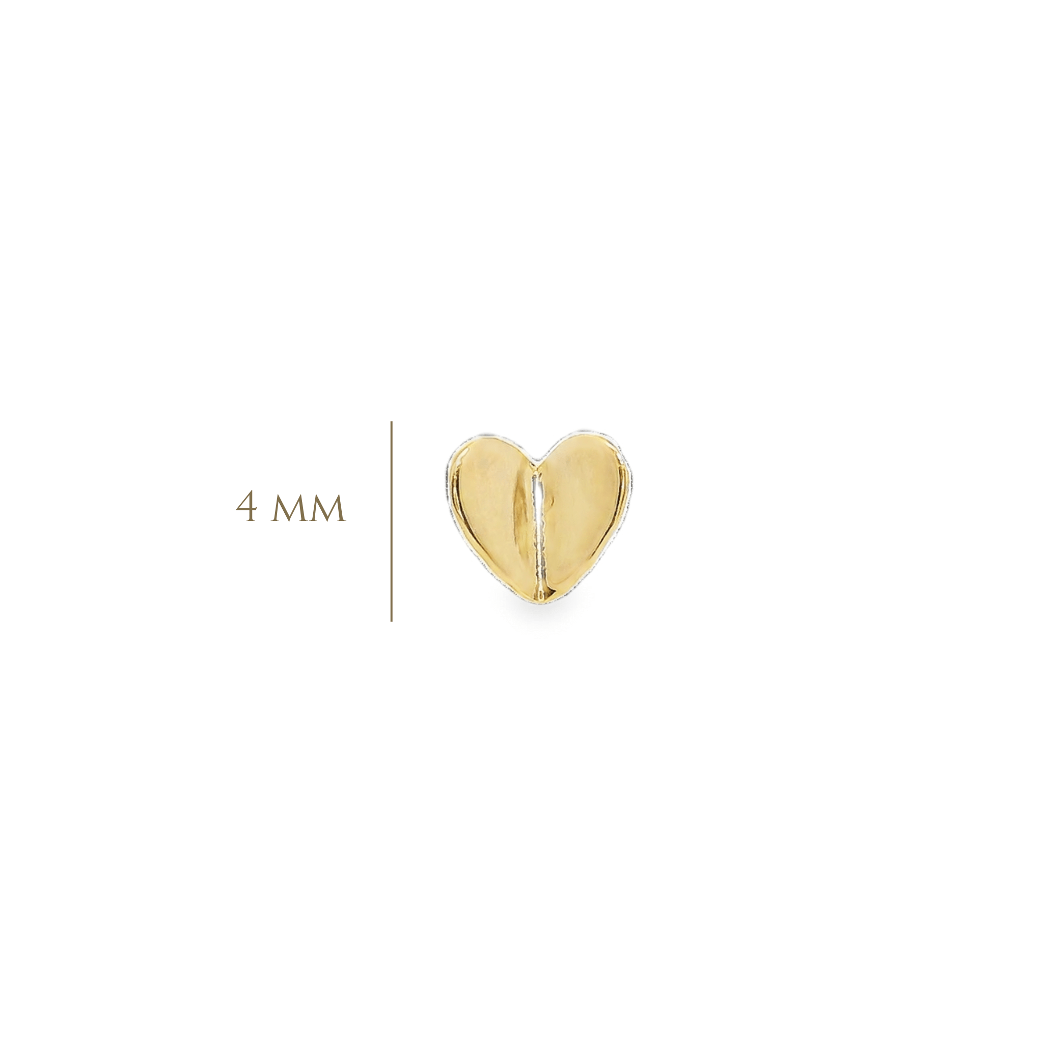 14KY MINI FOLDED HEART PIERCING - C'SANTOS