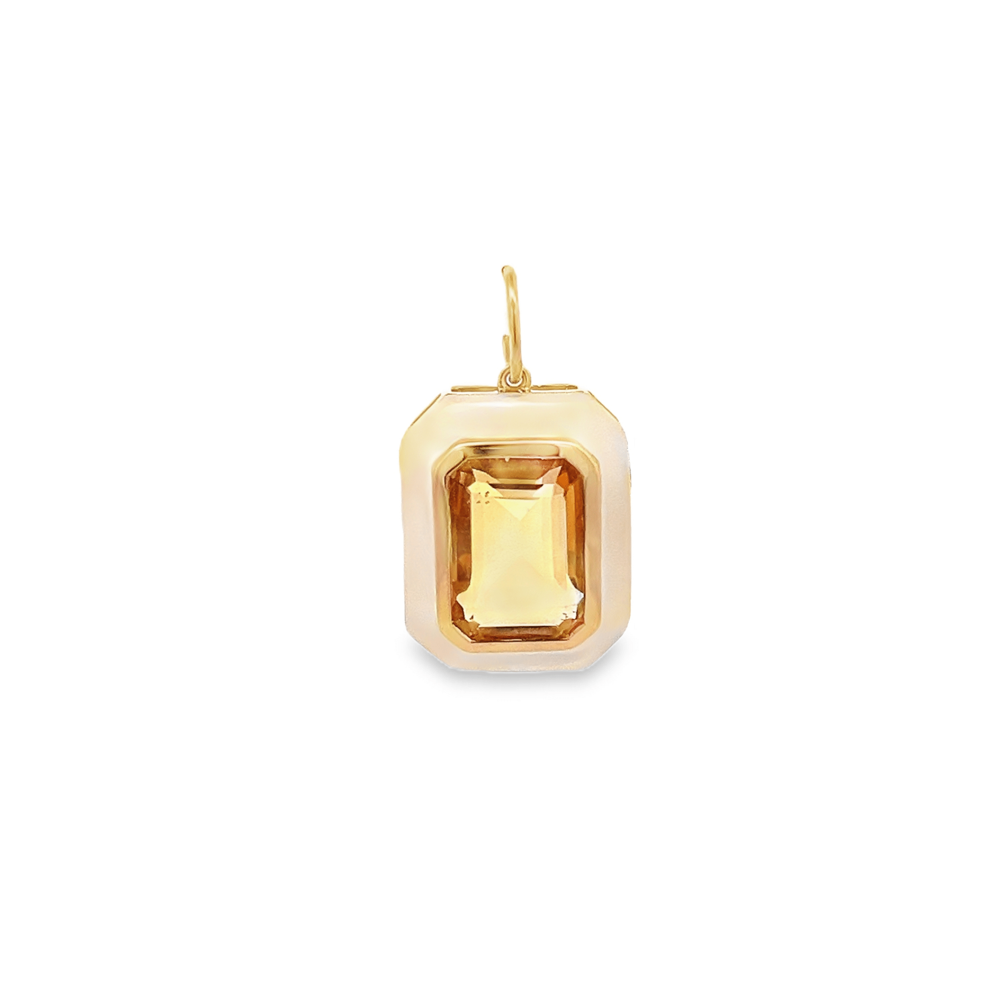 14KY OCTAGONAL CHARM CIT5.92CT MOP3.24CT - C'SANTOS