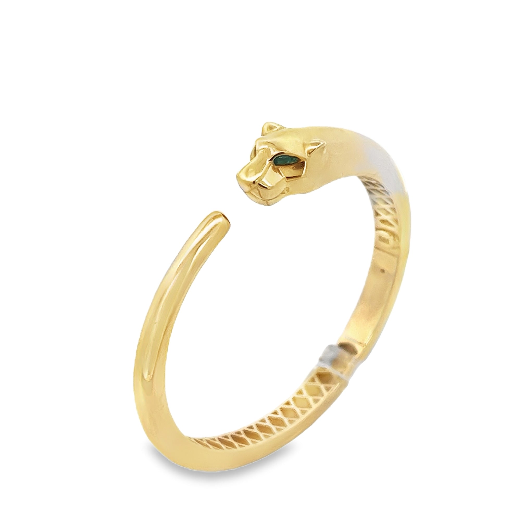 14KY PANTHER CHUNKY CUF BANGLE - C'SANTOS