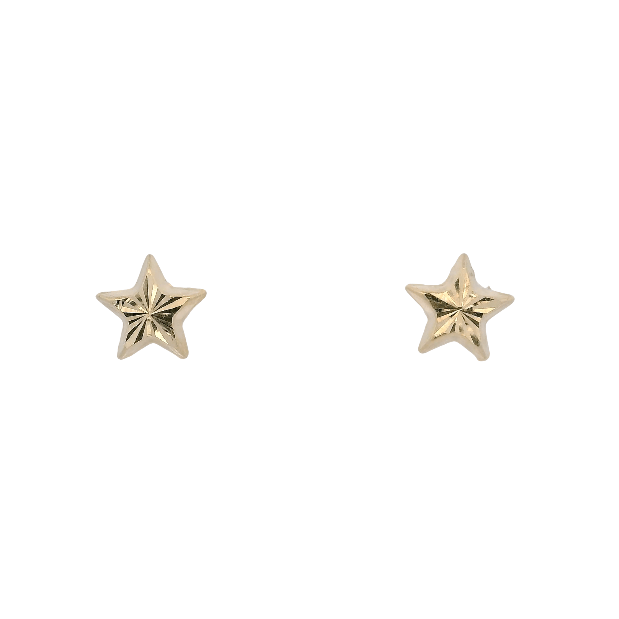 14KY TEXTURE BASIC STAR EARRINGS - C'SANTOS