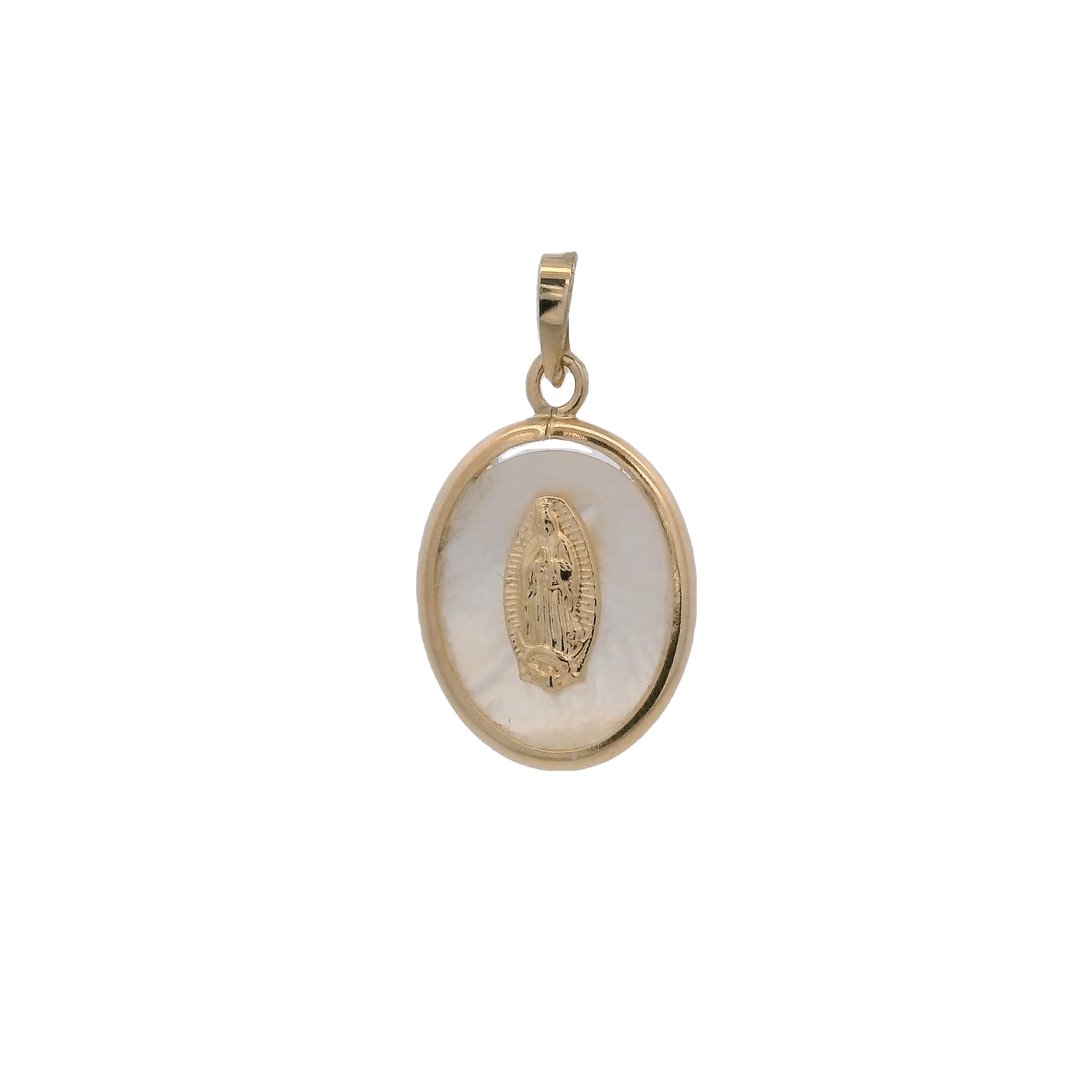 14KY VIRGIN OF GUADALUPE OVAL MEDAL - C'SANTOS