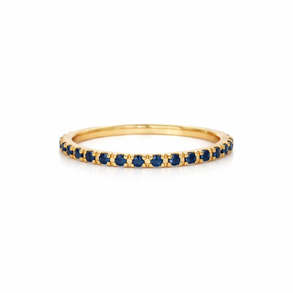 14KY BLUE SAPPHIRE ETERNITY RING BS0.47 T6