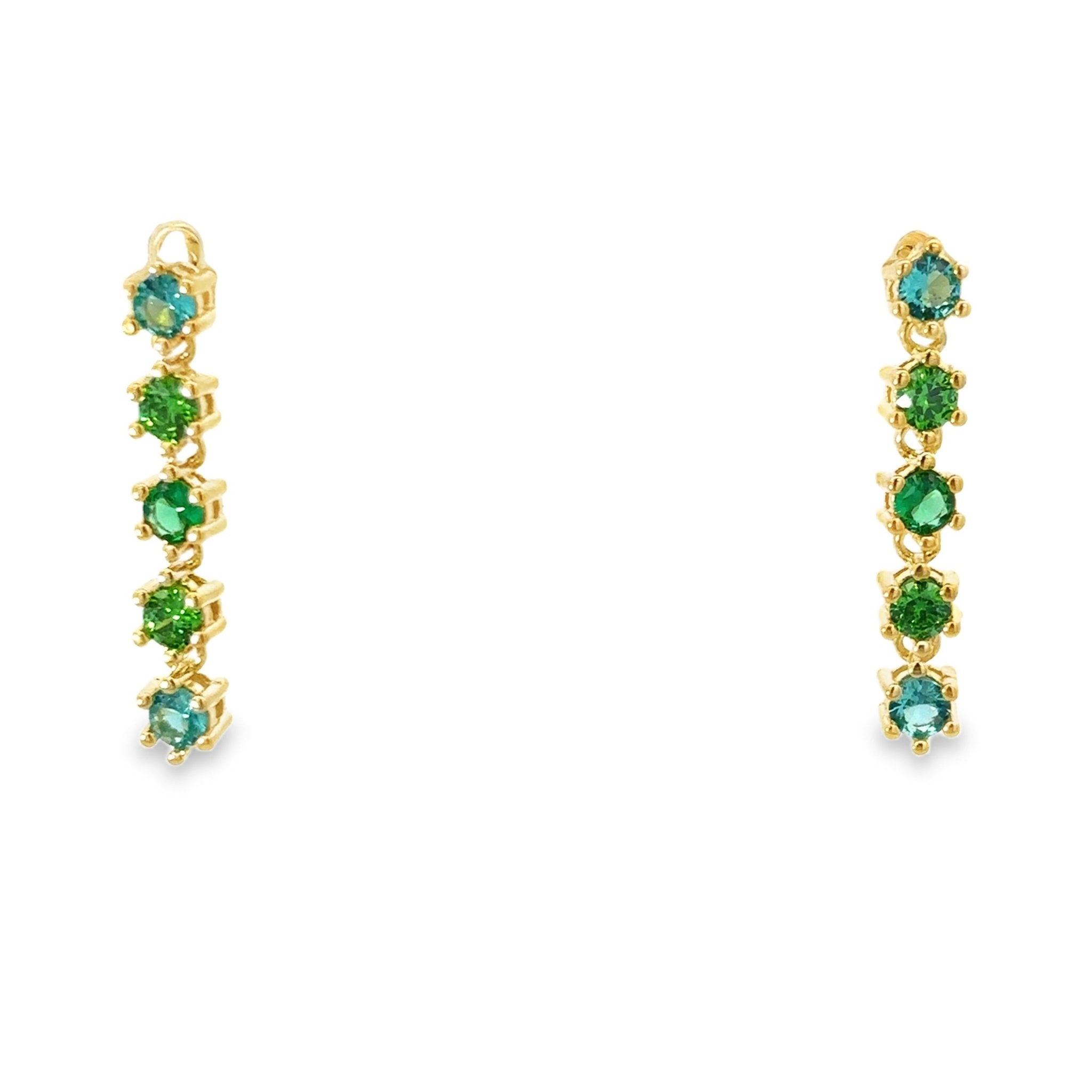 925GG BAR PRONG TENNIS STUD EARRINGS - C'SANTOS