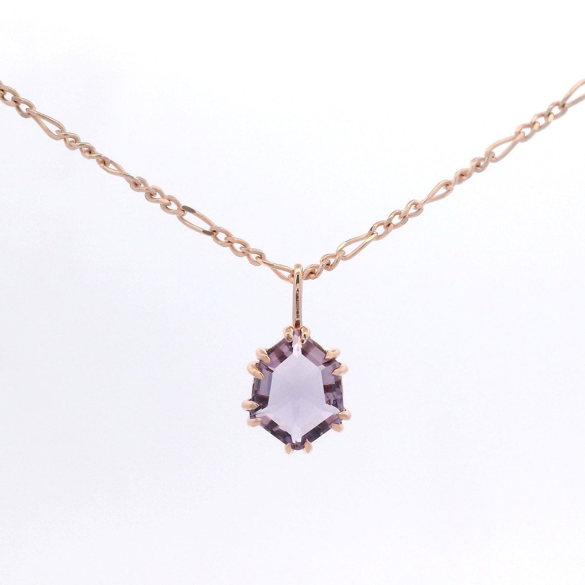 925RG HEXAGONAL AMETHYST NECKLACE - C'SANTOS