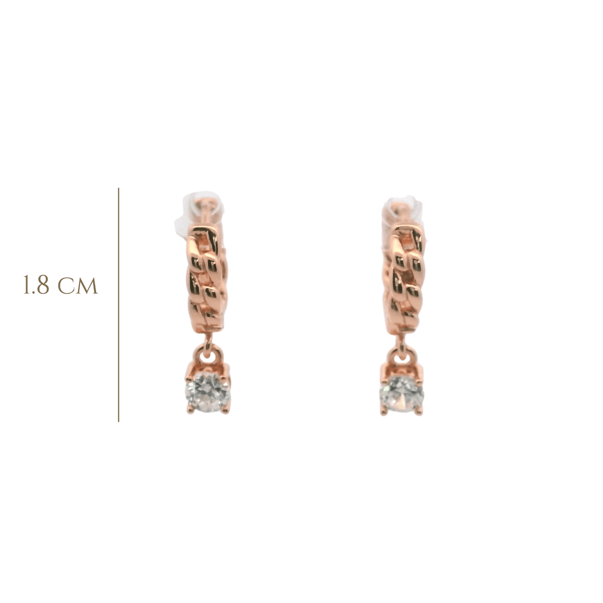 925RG LINKS PENDANT CZ HUGGIES - C'SANTOS