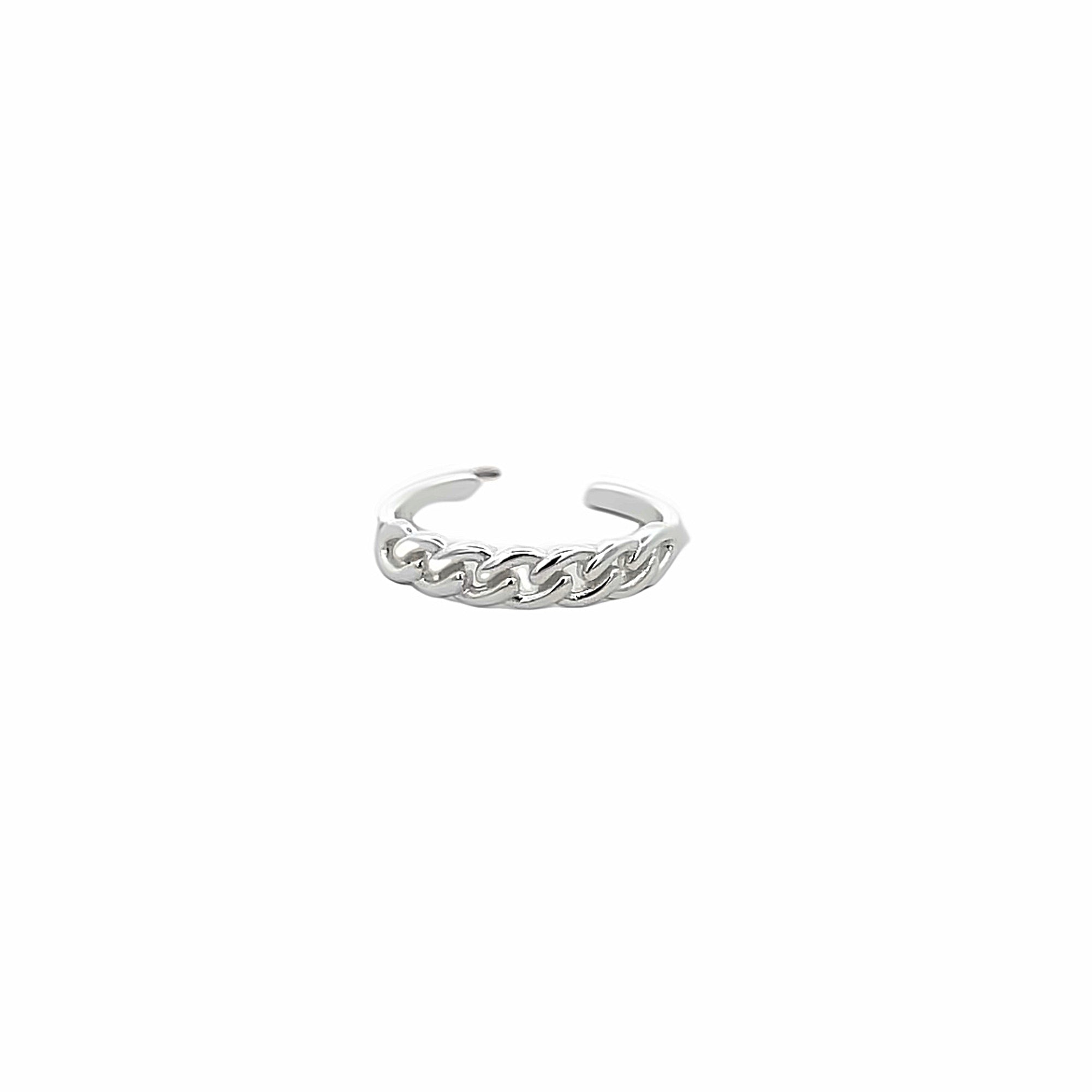 925SL HALF LINK OPEN RING T6 - C'SANTOS