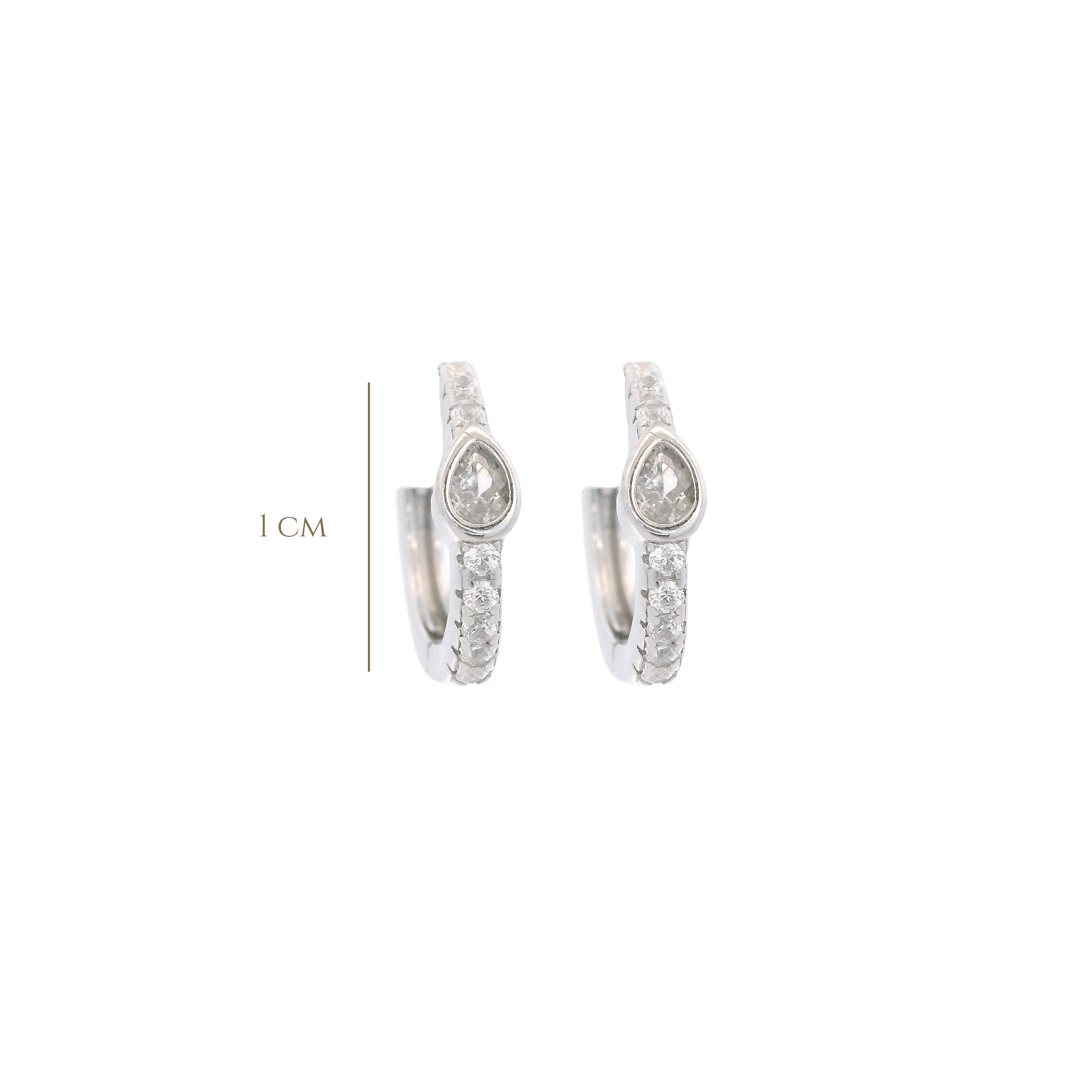 925SL SEMINFINITY CENTER DROP CZ HUGGIES - C'SANTOS