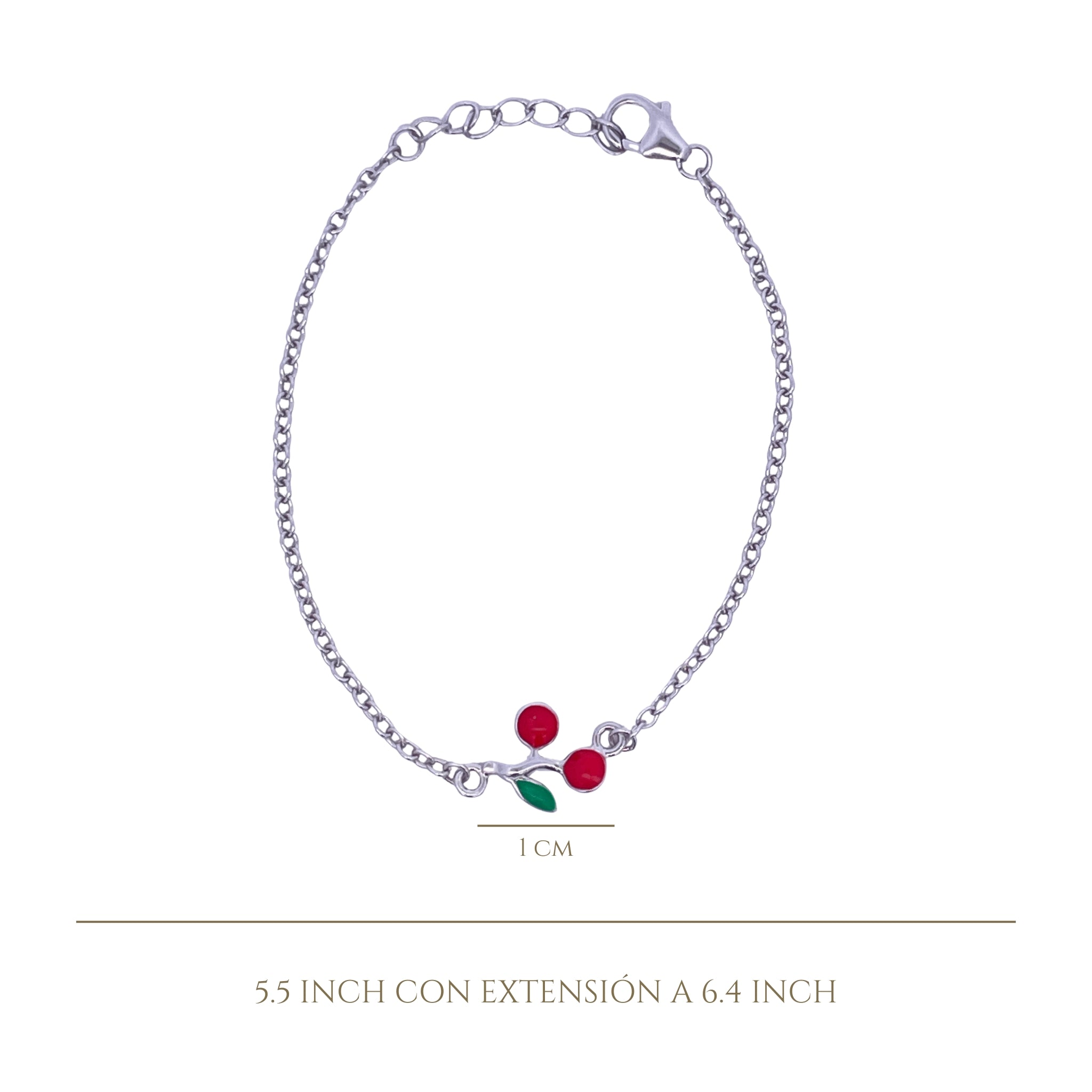 925SL SOLITARY CHERRIES BRACELET - C'SANTOS