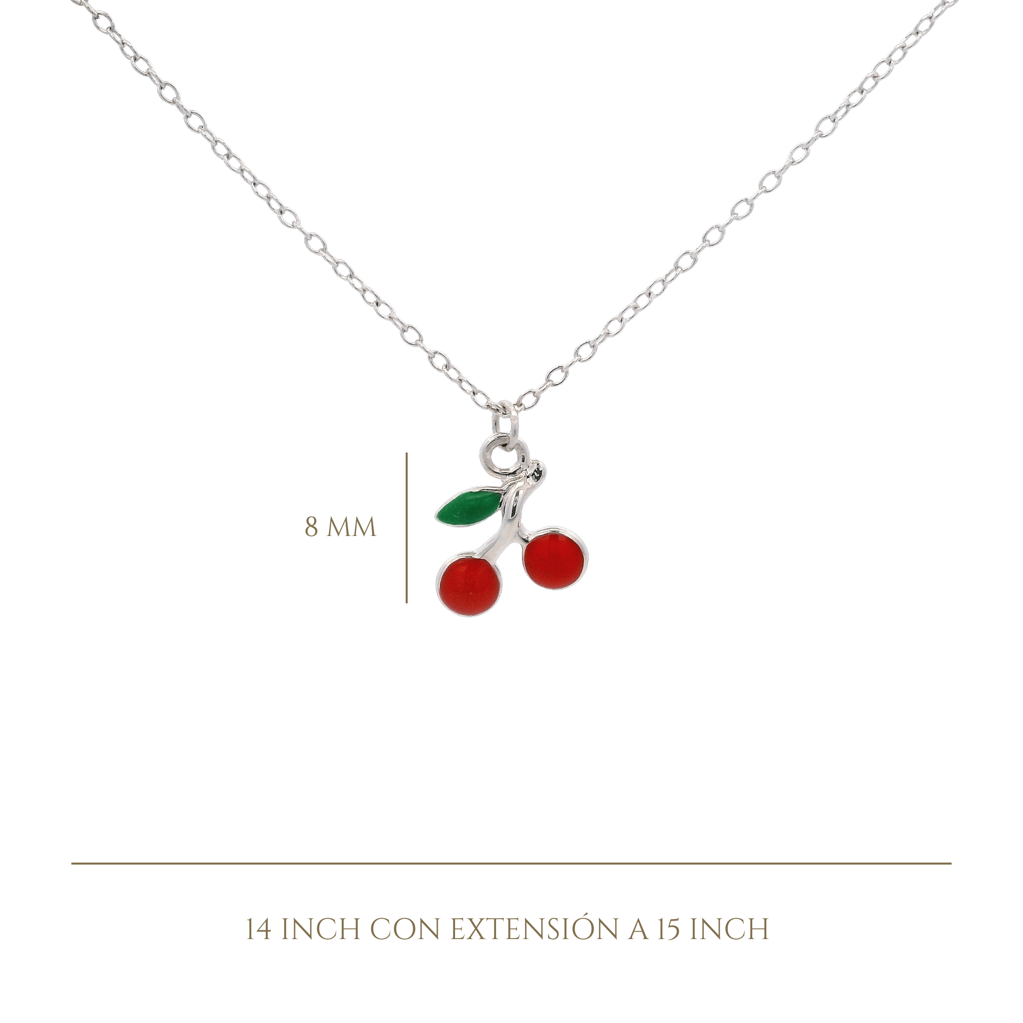 925SL SOLITARY CHERRIES NECKLACE - C'SANTOS