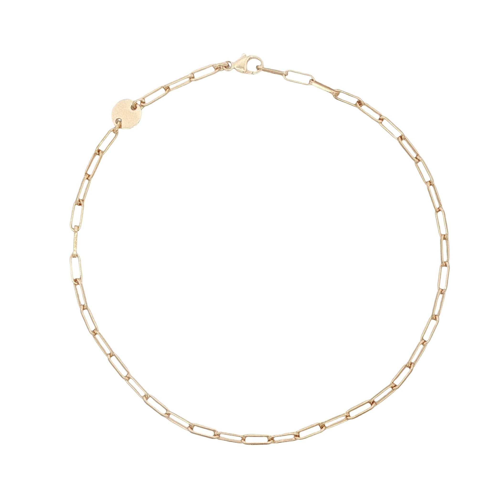 925YG PAPERCLIP MEDIUM 8.5 IINCH BRACELET - C'SANTOS