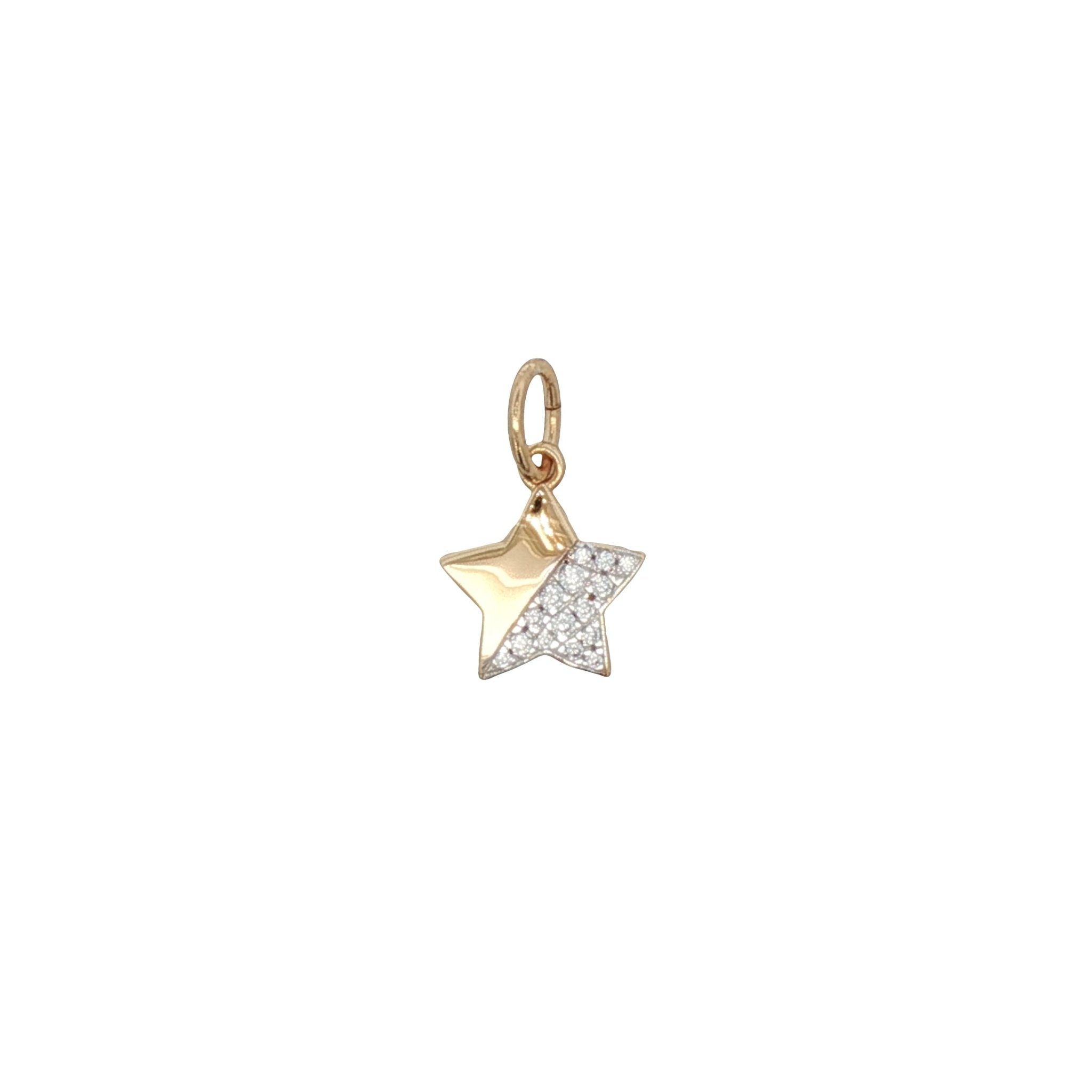 925YG STAR HALF CZ CHARM - C'SANTOS
