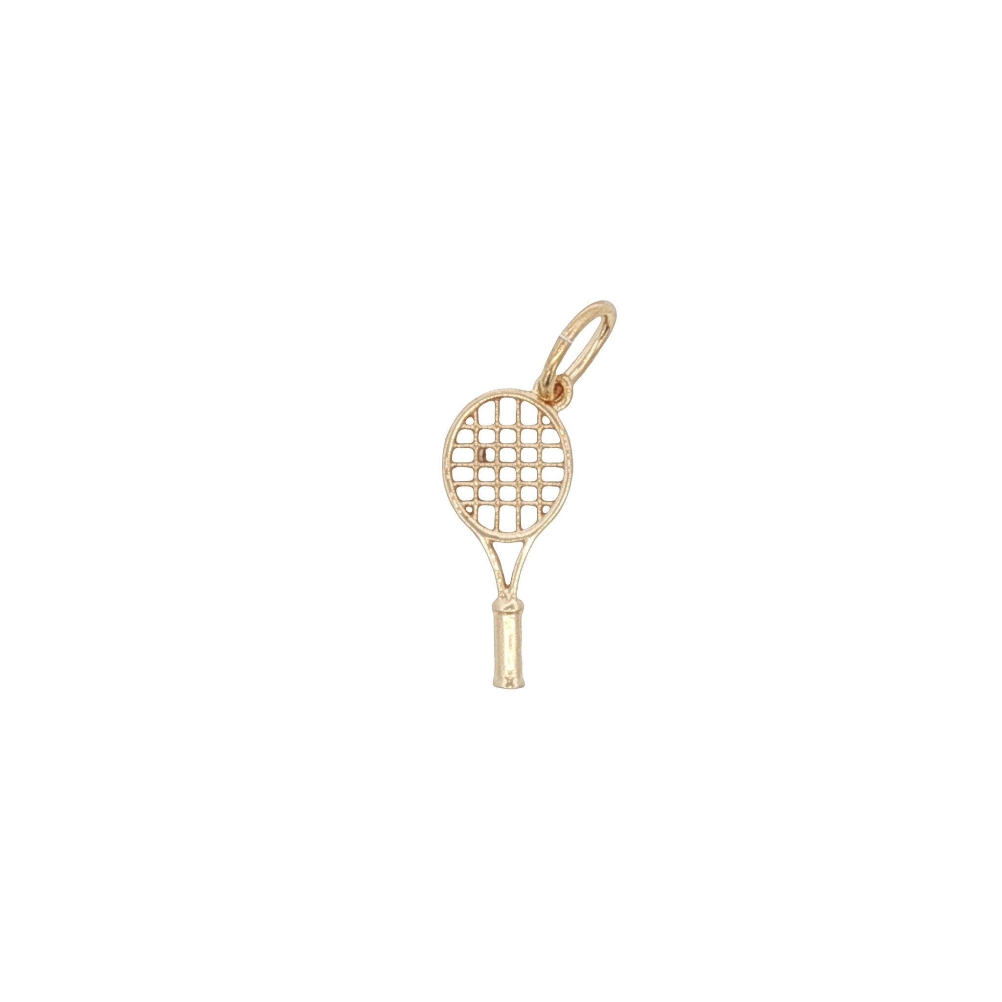 925YG TENNIS RACKET CHARM - C'SANTOS