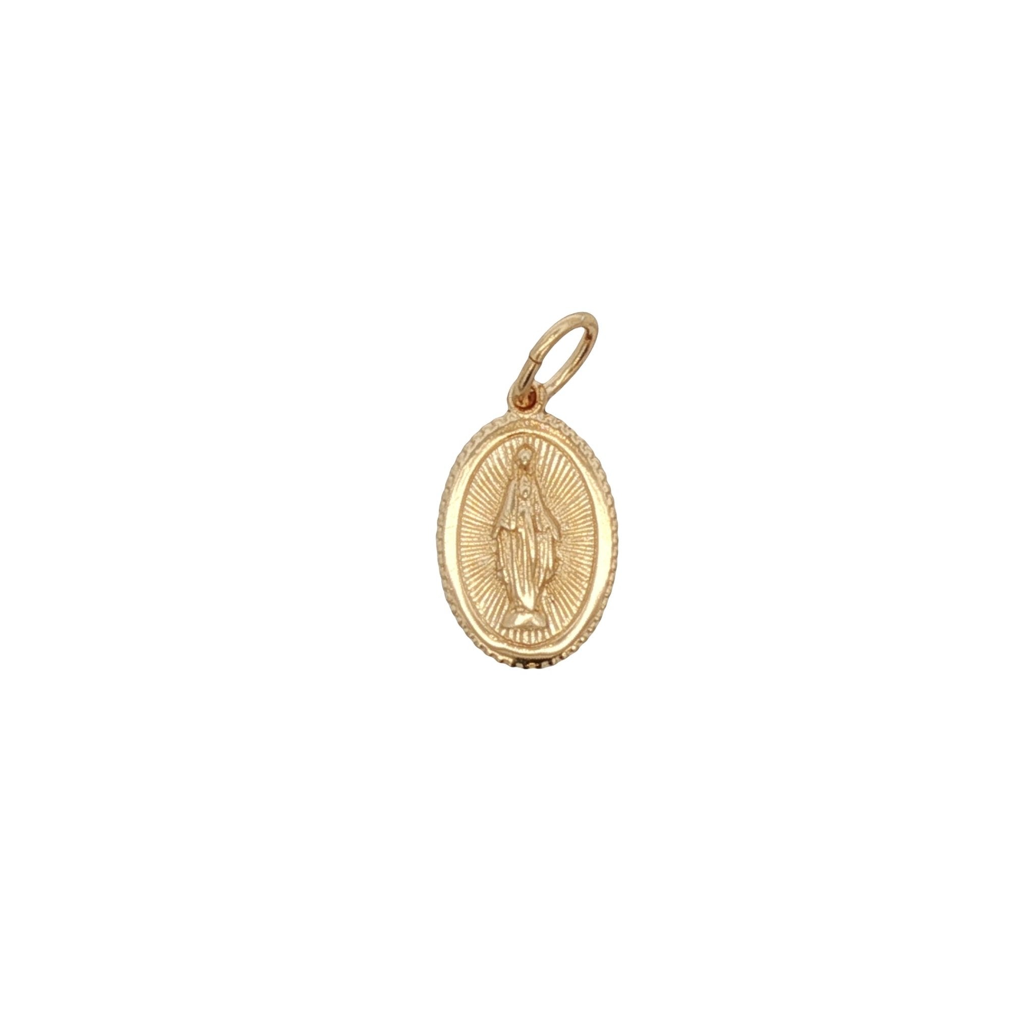 925YG TEXTURED OVAL VIRGIN CHARM - C'SANTOS