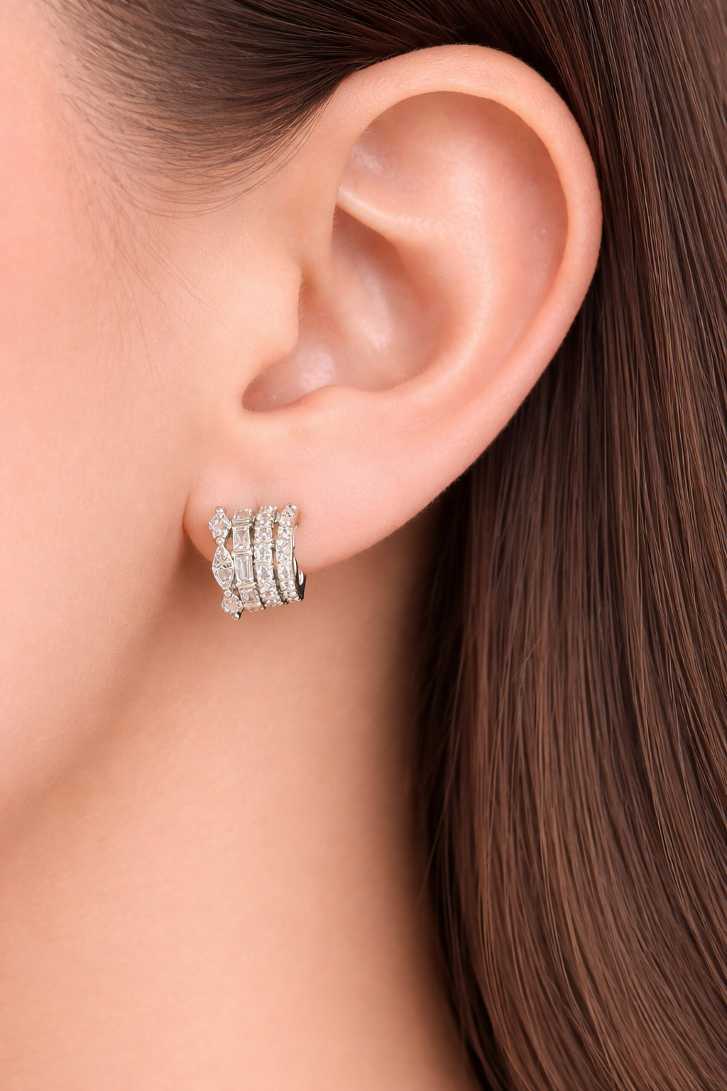 Aretes de Plata 925 con Diseño Circular