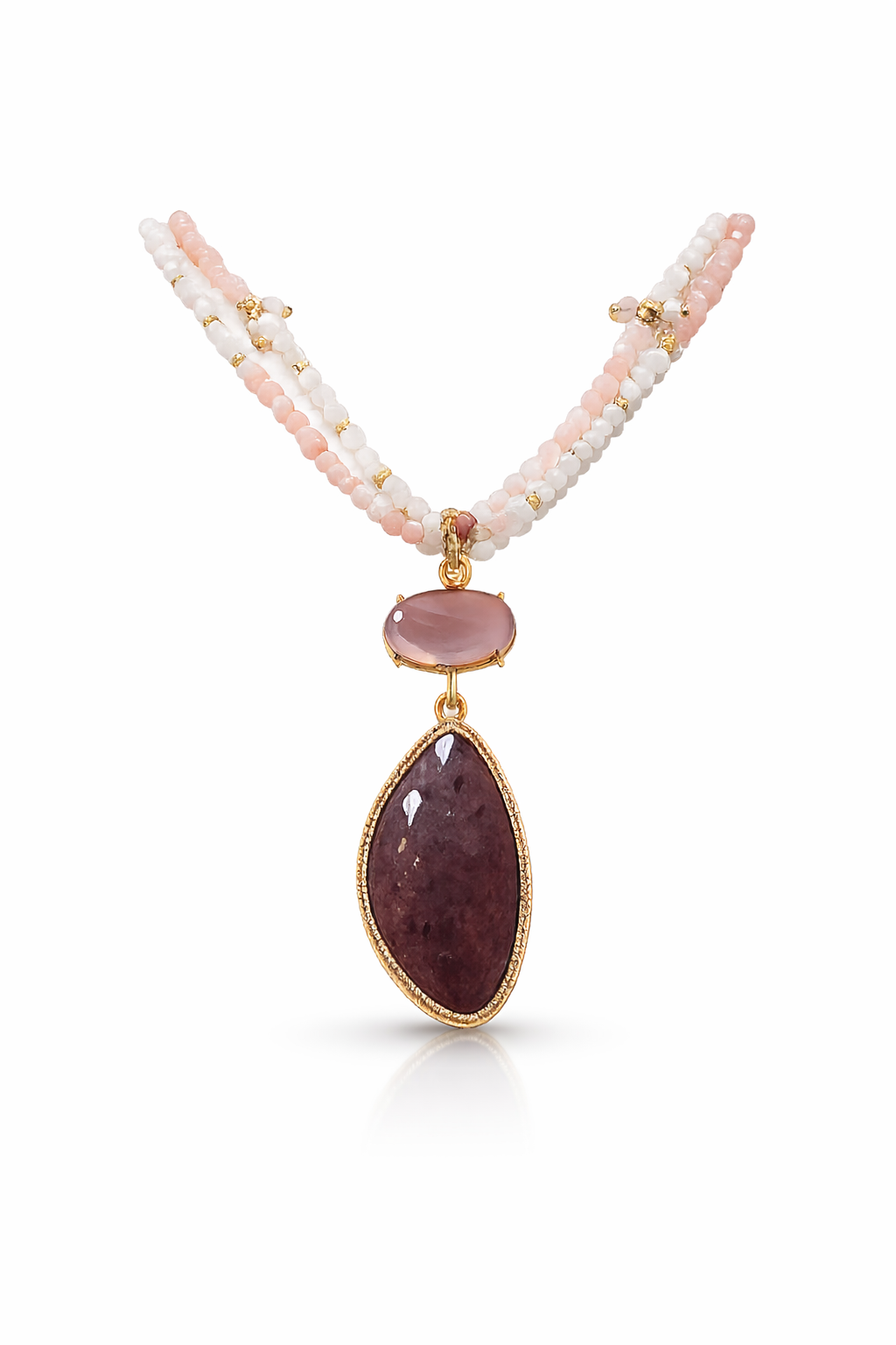 925YG CRISTALLI AGATA GIALLA NECKLACE