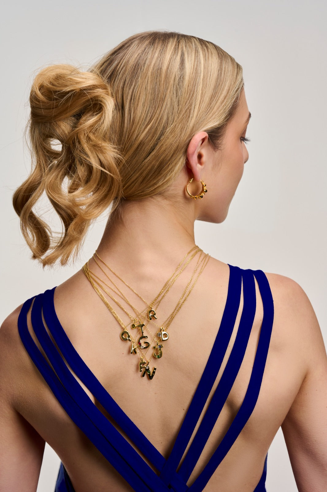 925YG INICIAL R CZ NECKLACE