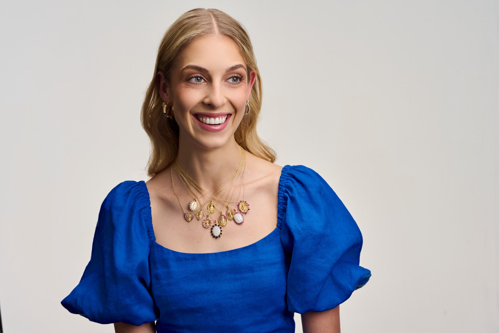 925YG VIRGIN OF GUADALUPE RUBY NECKLACE