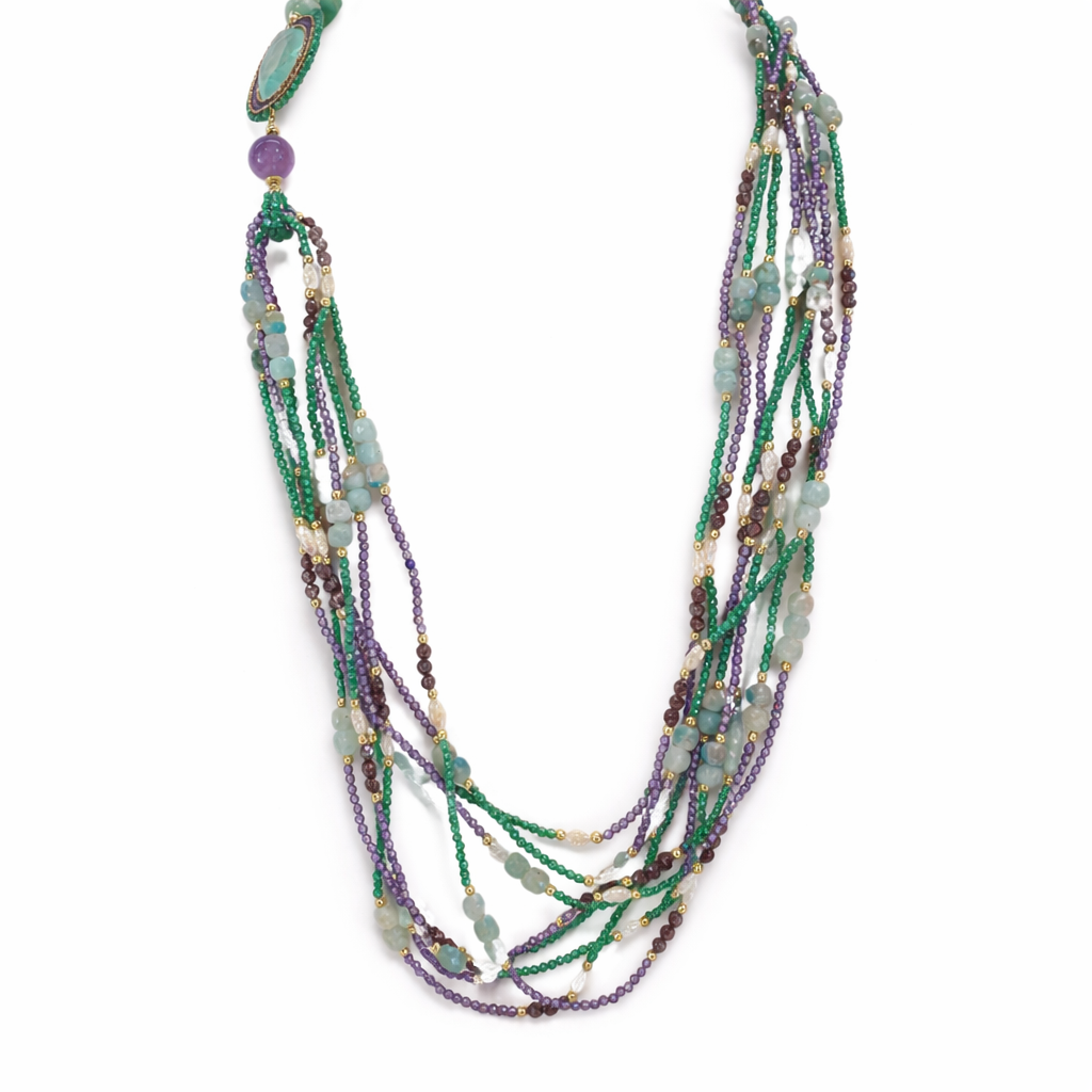 Collar en Plata 925 Bañada con Amatista