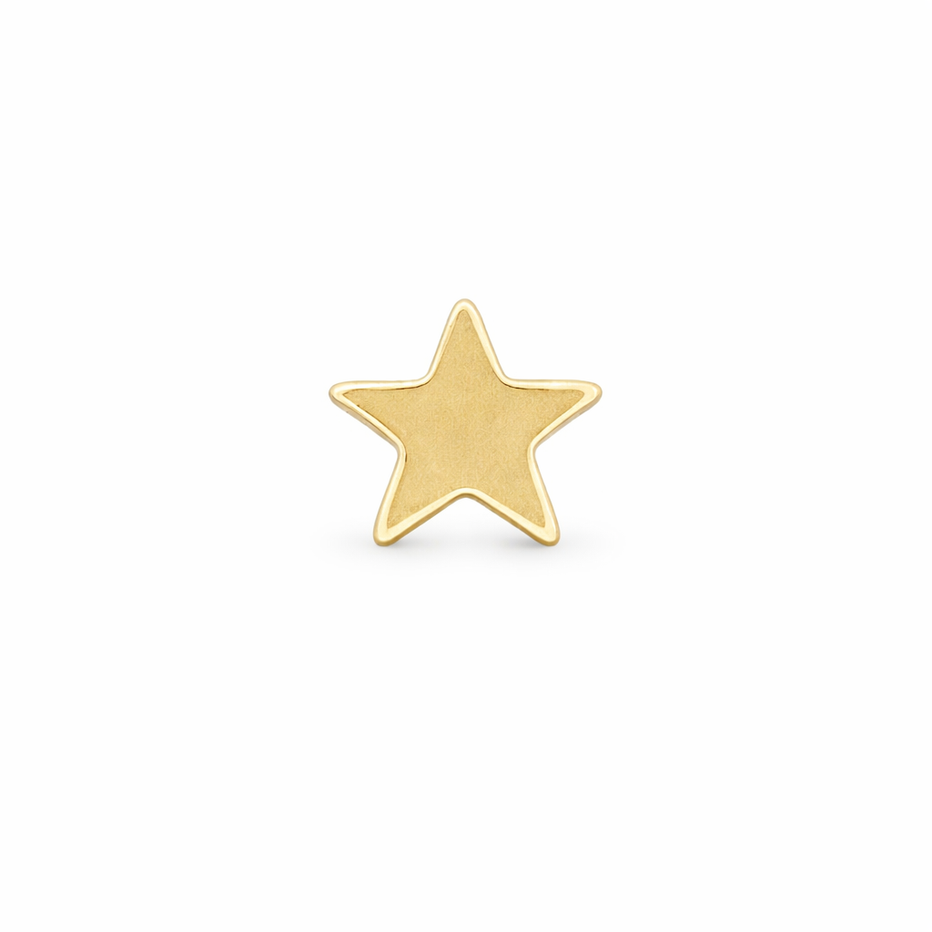 14KY FLATBACK SMALL STAR PIERCING