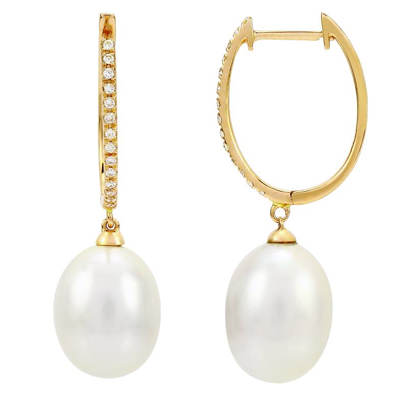 D0.09CT 14KY SEMINFINITY EARRINGS P9MM - C'SANTOS