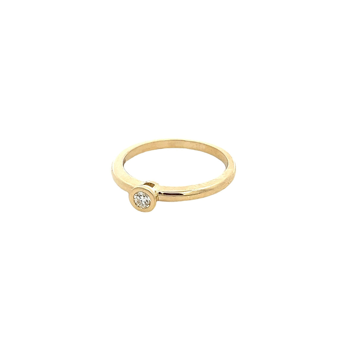 D0.10CT 14KY ROUND SOLITARIE RING T6.5 - C'SANTOS