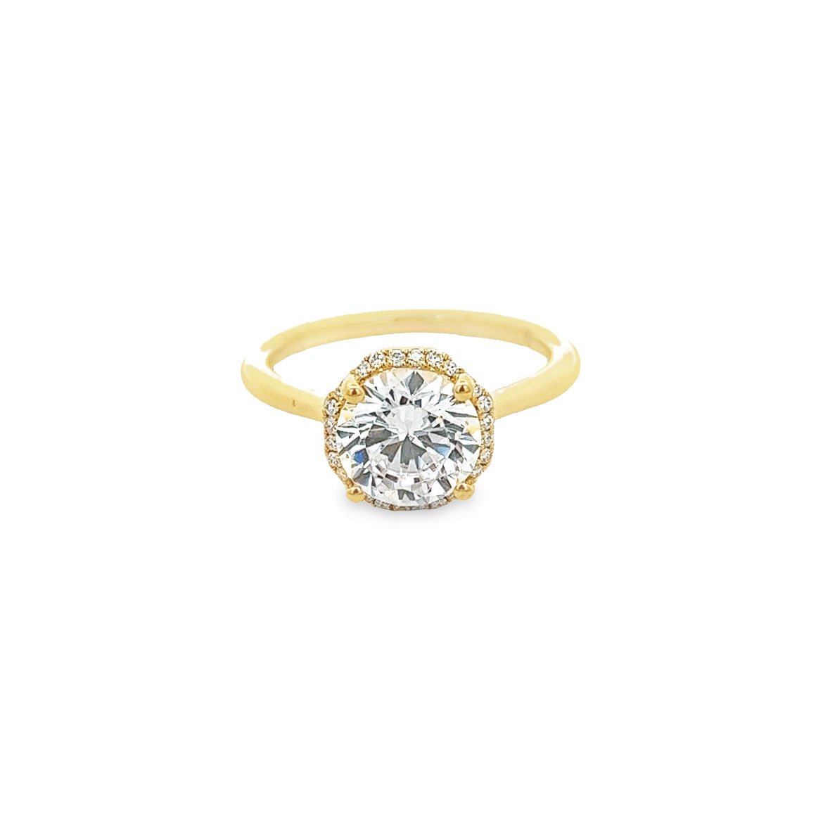 D0.14CT 14KY MONTURA HALO T6.5 DC 2.05CT RD - C'SANTOS