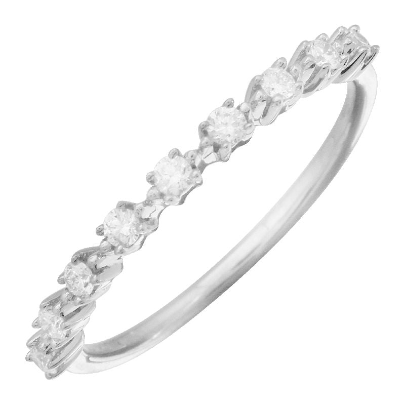 D0.17CT 14KW STATION DIAMOND RING T6.5 - C'SANTOS