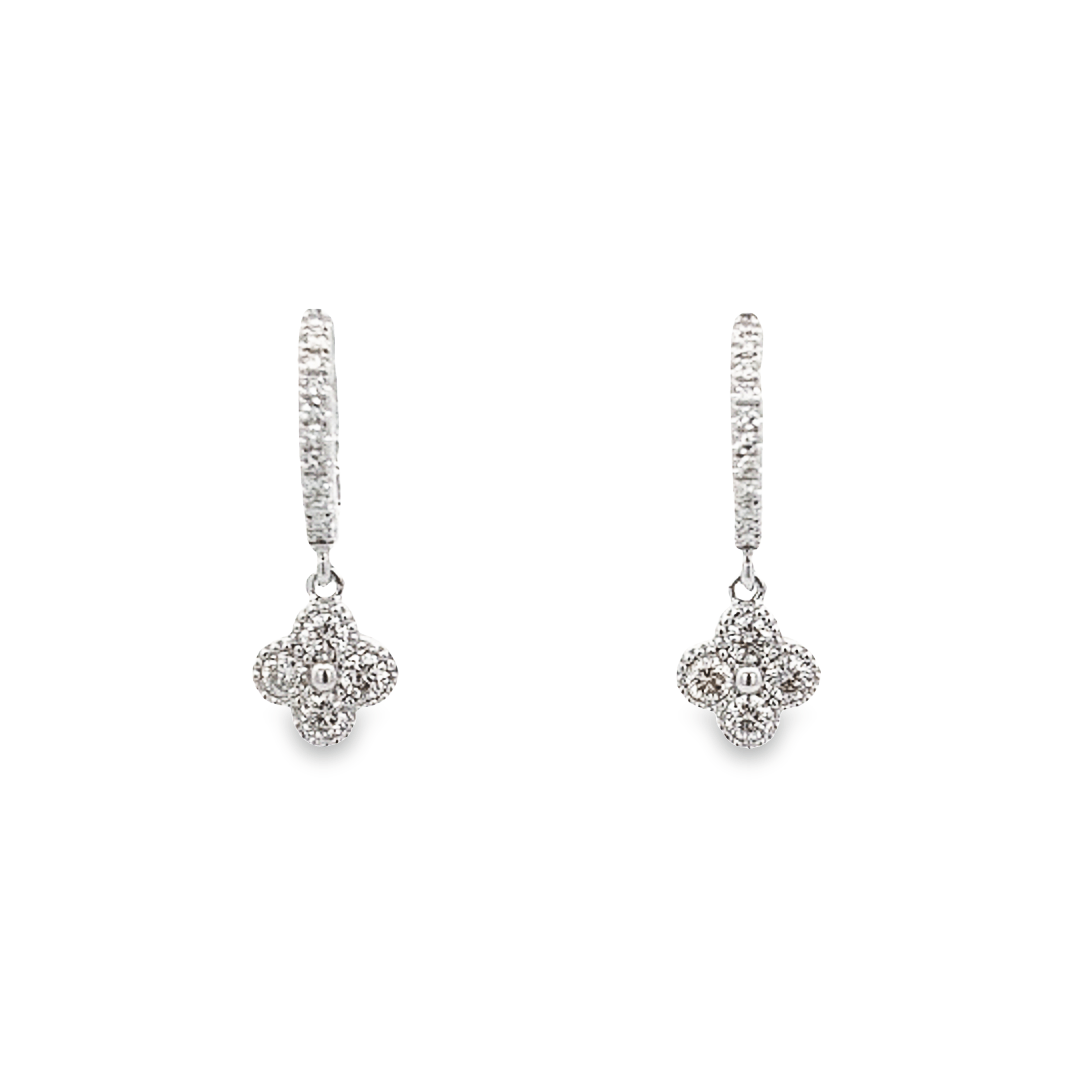 D0.23 14KW FLOWER EARRINGS - C'SANTOS