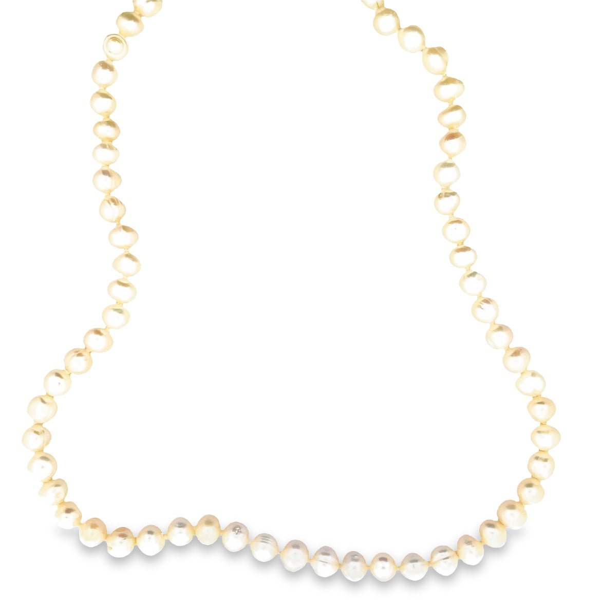 NECKLACE WHITE PEARL 8MM - C'SANTOS