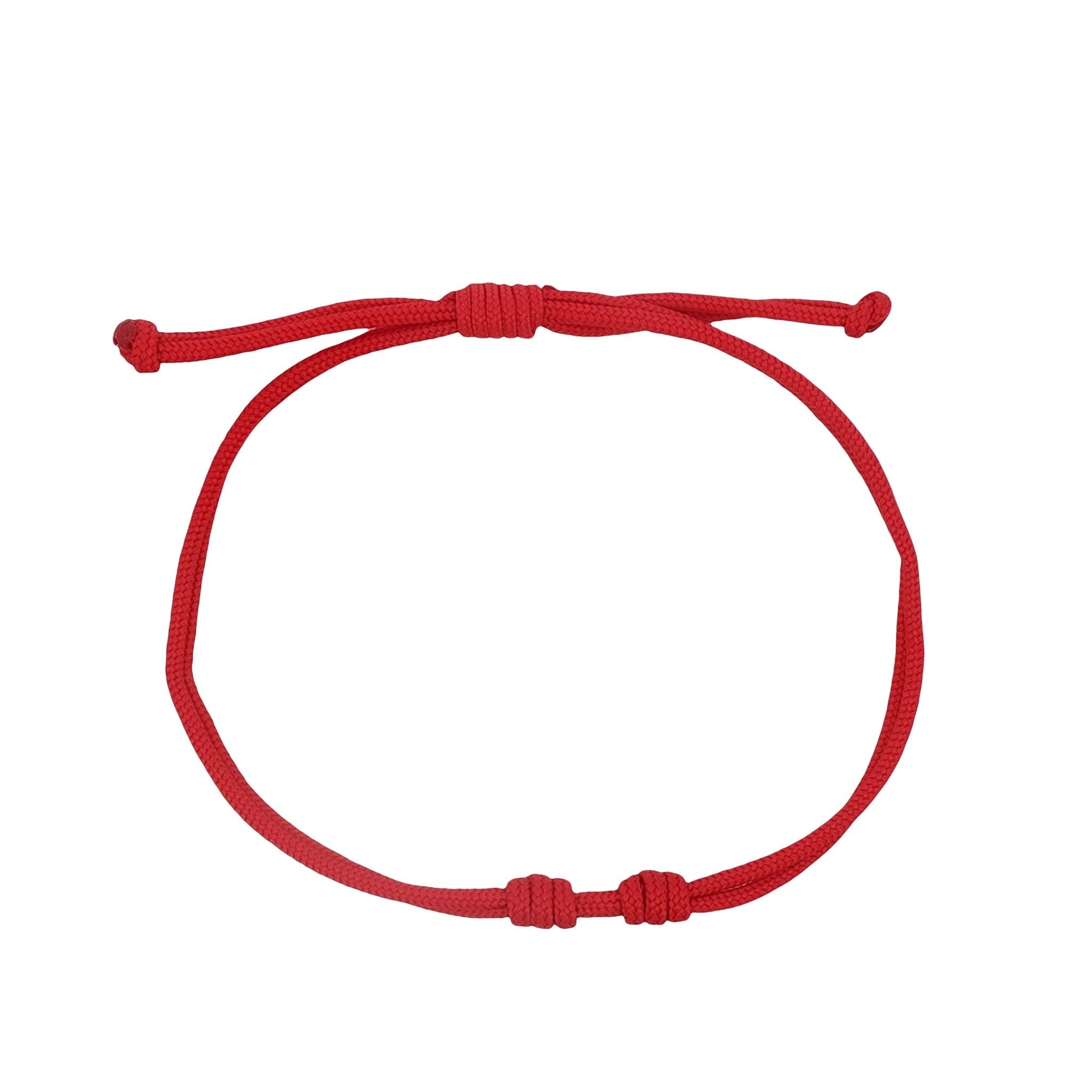 RED CORD WITH TWO KNOTS BRACELET - C'SANTOS