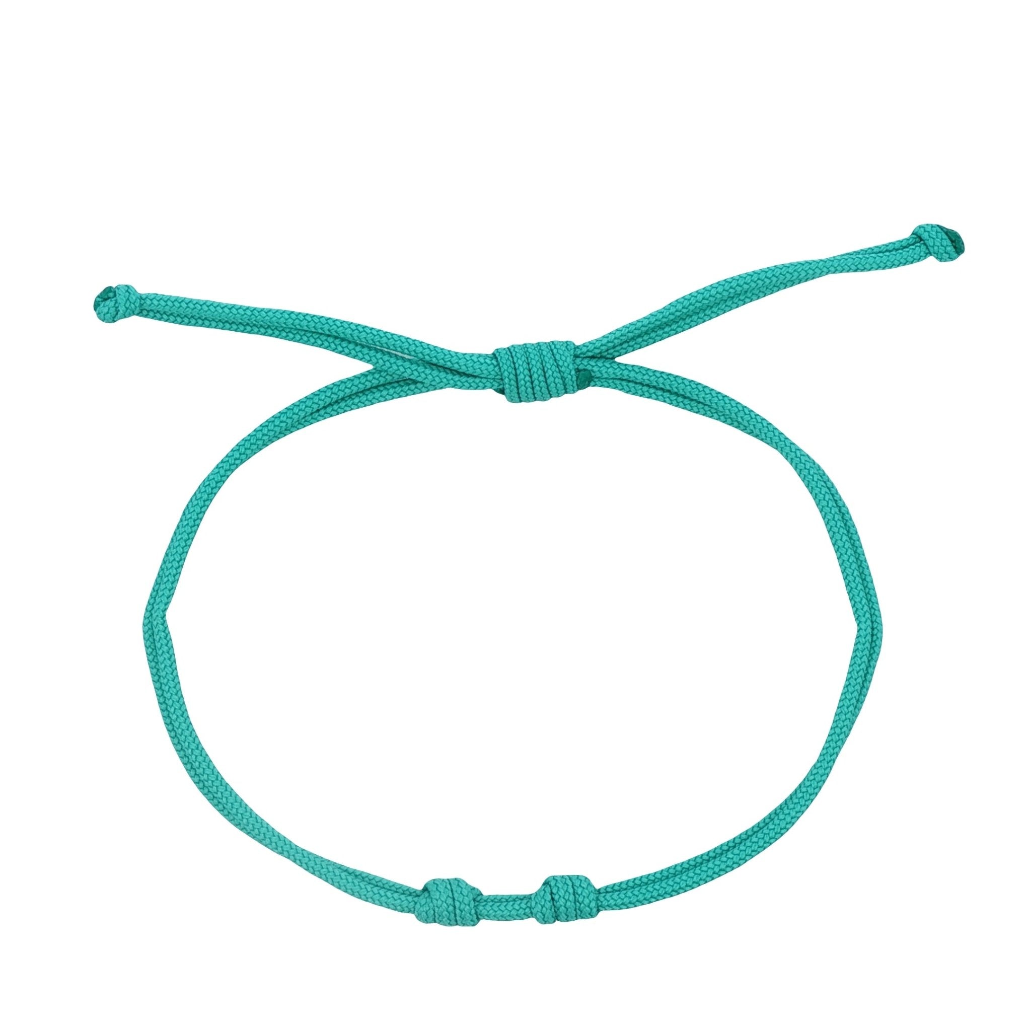 TURQUOISE CORD WITH TWO KNOTS BRACELET - C'SANTOS