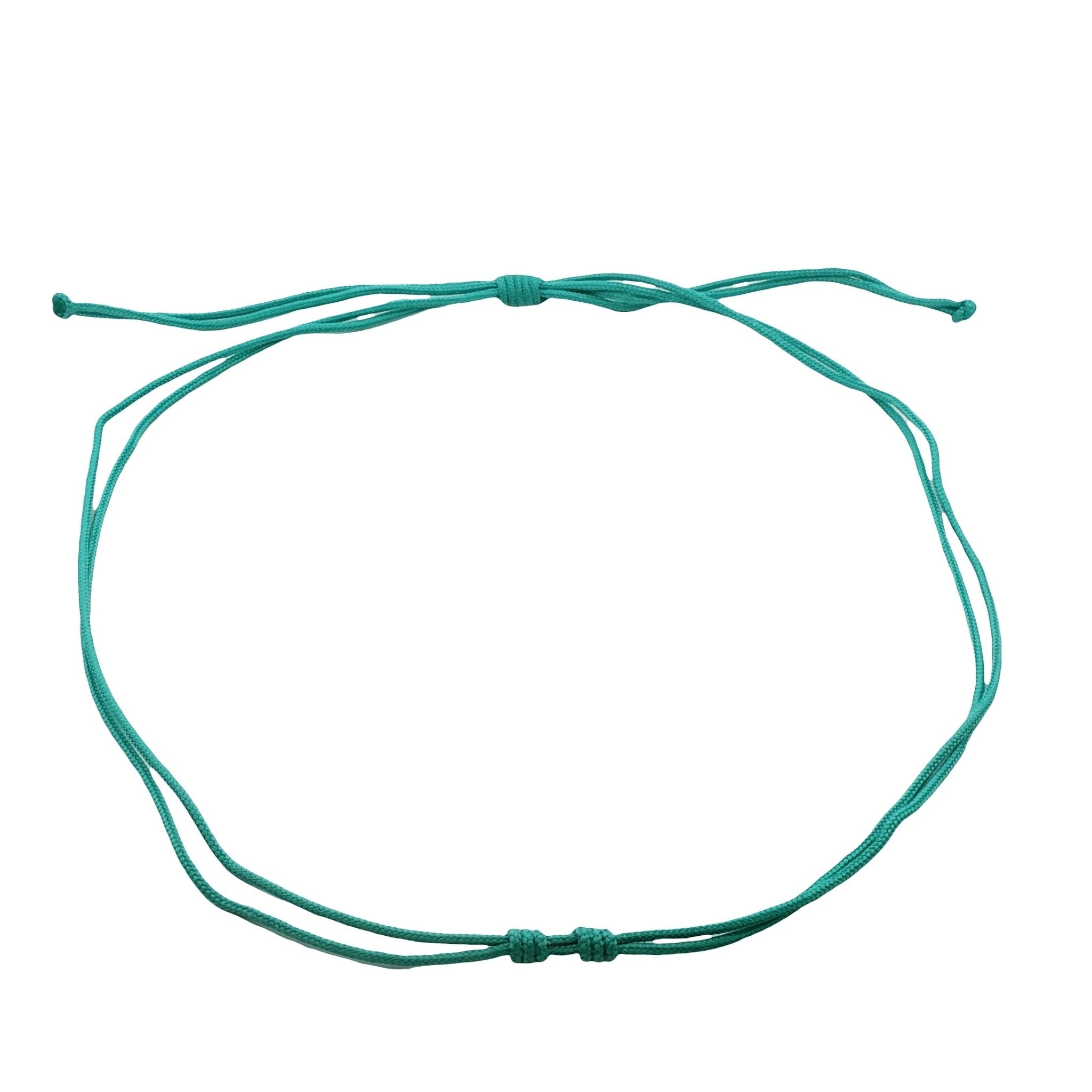 TURQUOISE CORD WITH TWO KNOTS NECKLACE - C'SANTOS