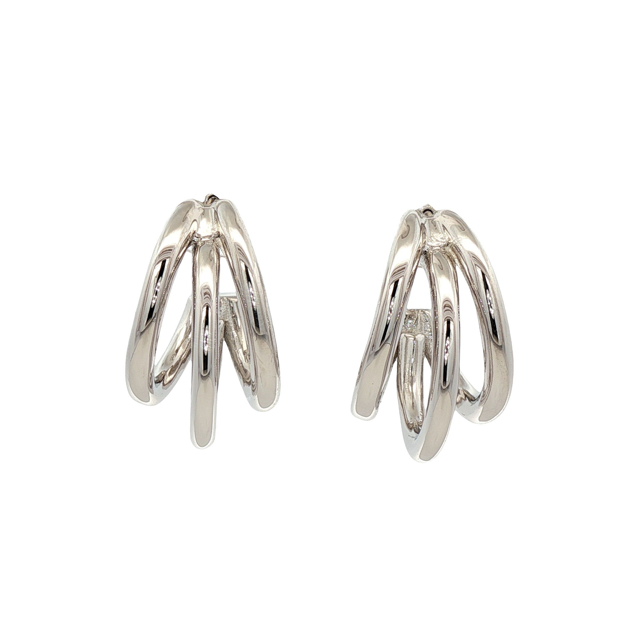 925SL TRIPLE ROW EARRINGS