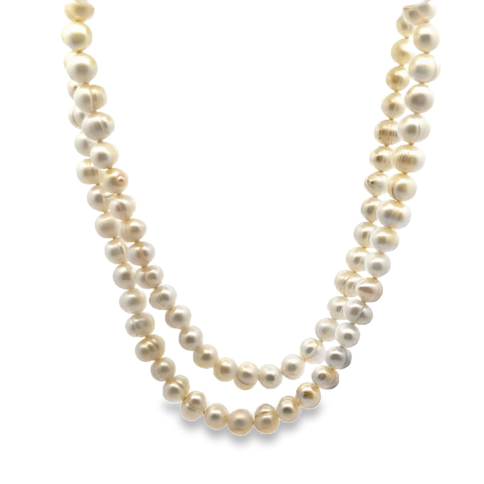 WHITE PEARL 7MM 50INCH NECKLACE - C'SANTOS