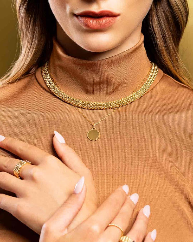 14KY MESH LINK 17INCH NECKLACE