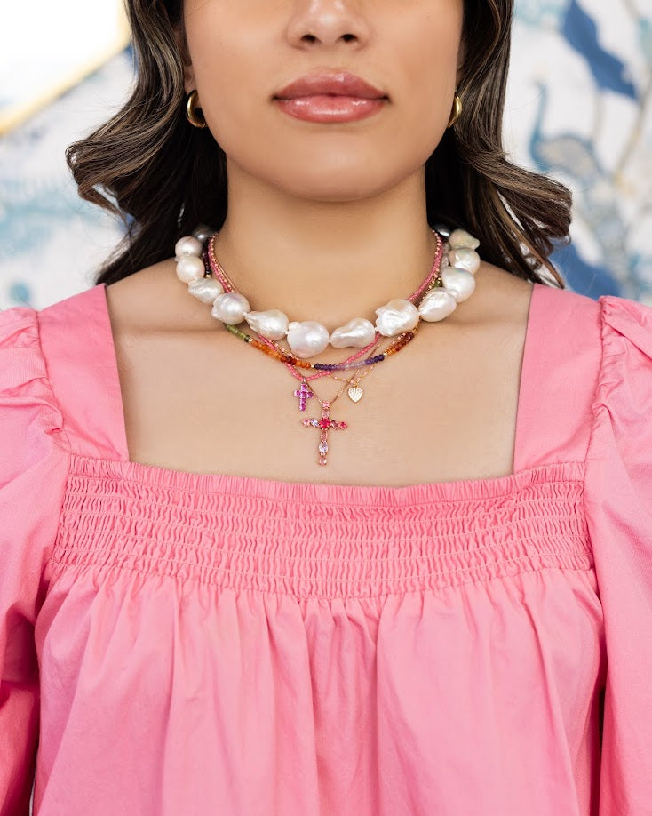 Collar de Perlas Barrocas con Broche en Plata 925