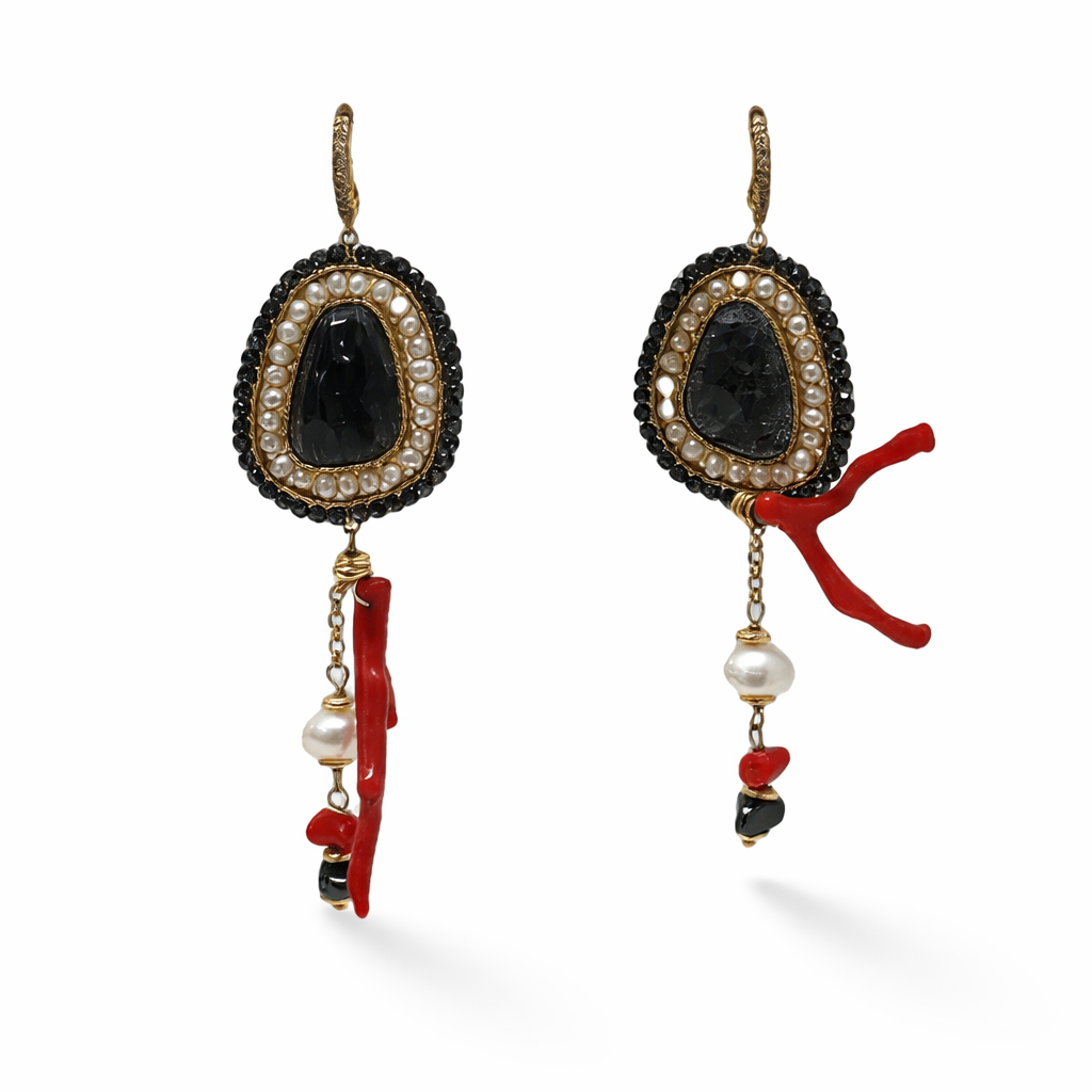 Aretes de Plata 925 Bañados en Oro con Perlas