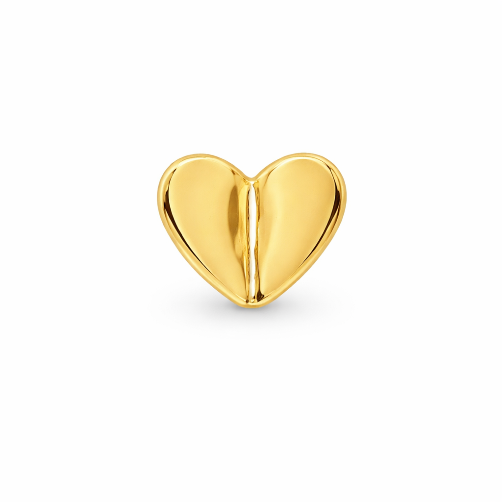 Piercing Corazón Plegado en Oro Amarillo 14K