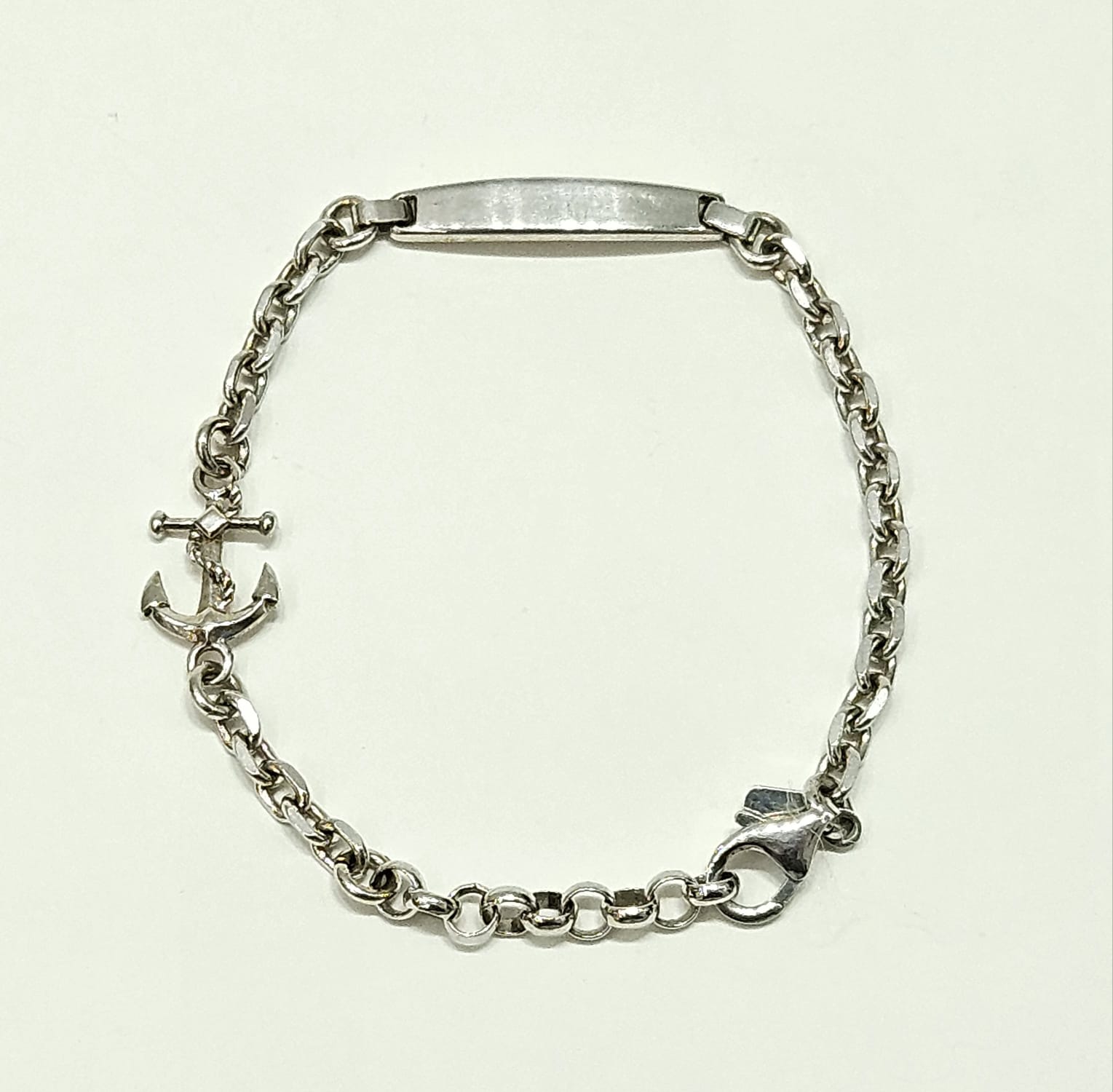 Pulsera de Plata 925 con Dije de Ancla